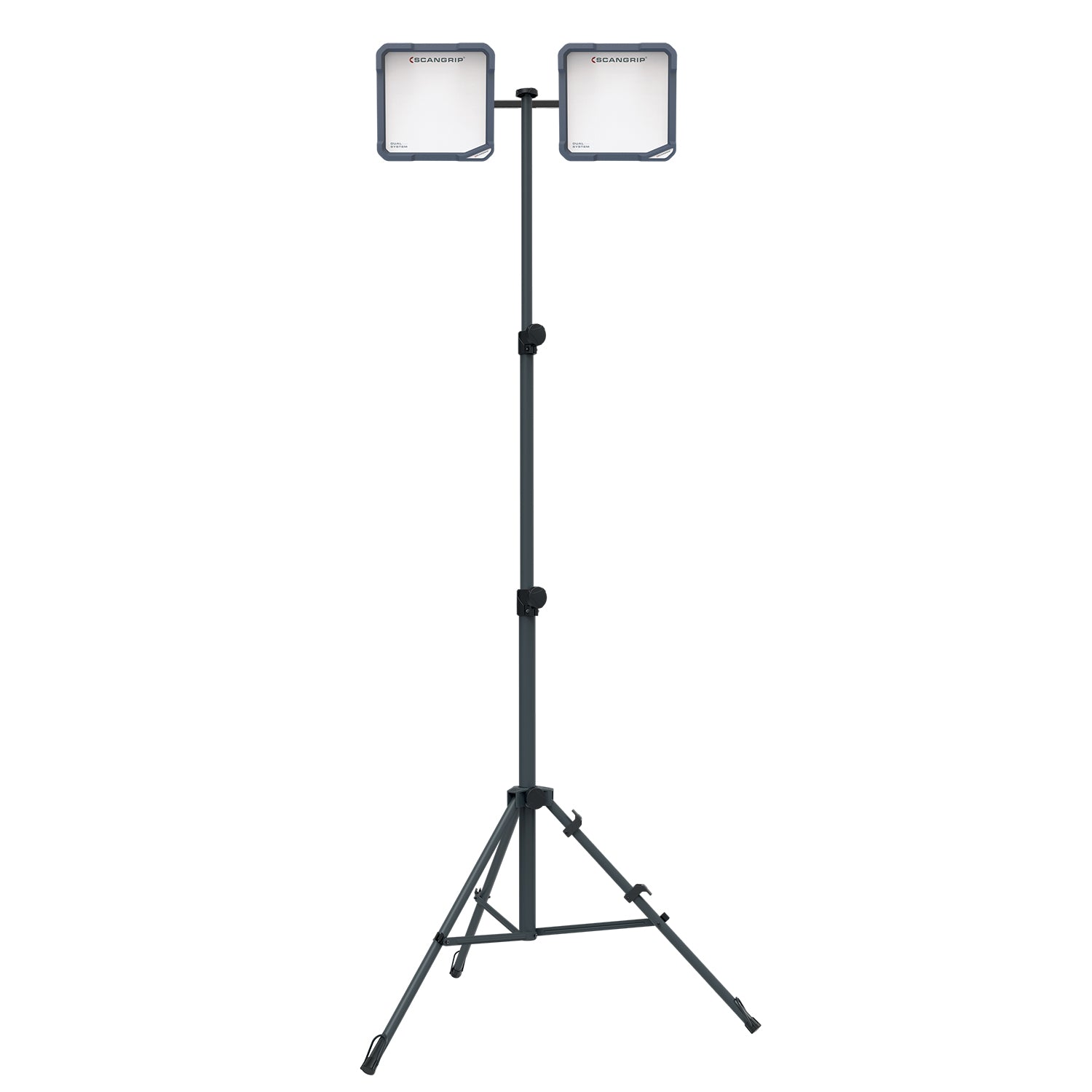 Scangrip Dualbracket per montaggio di due lampade su un unico supporto per illuminazione ottimale.