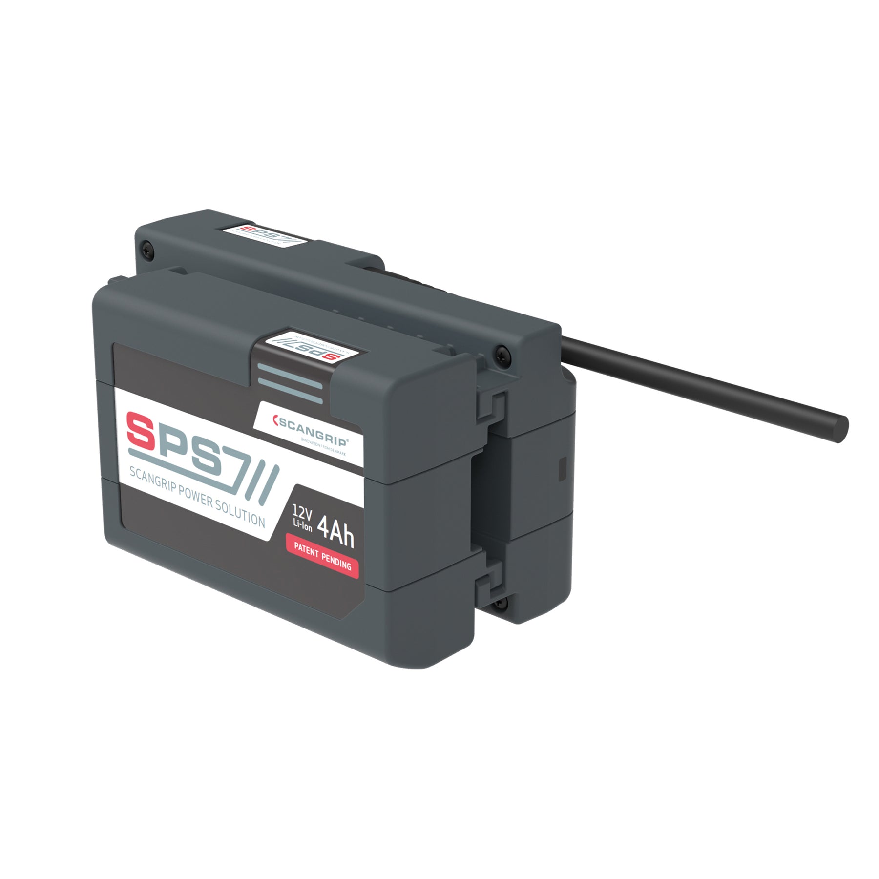 Batteria Scangrip SPS 4Ah per alimentazione continua e affidabile delle lampade da lavoo con caricabatterie