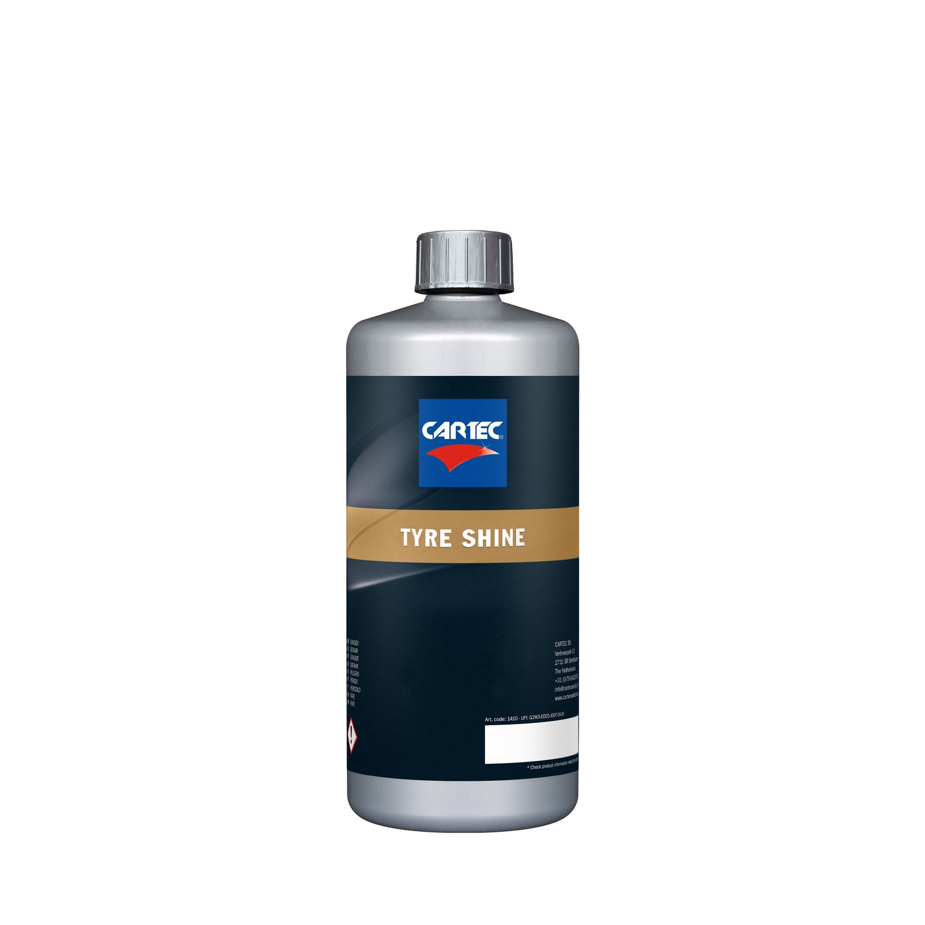 Bottiglia di CARTEC Tyre Shine per rendere i pneumatici brillanti e protetti.