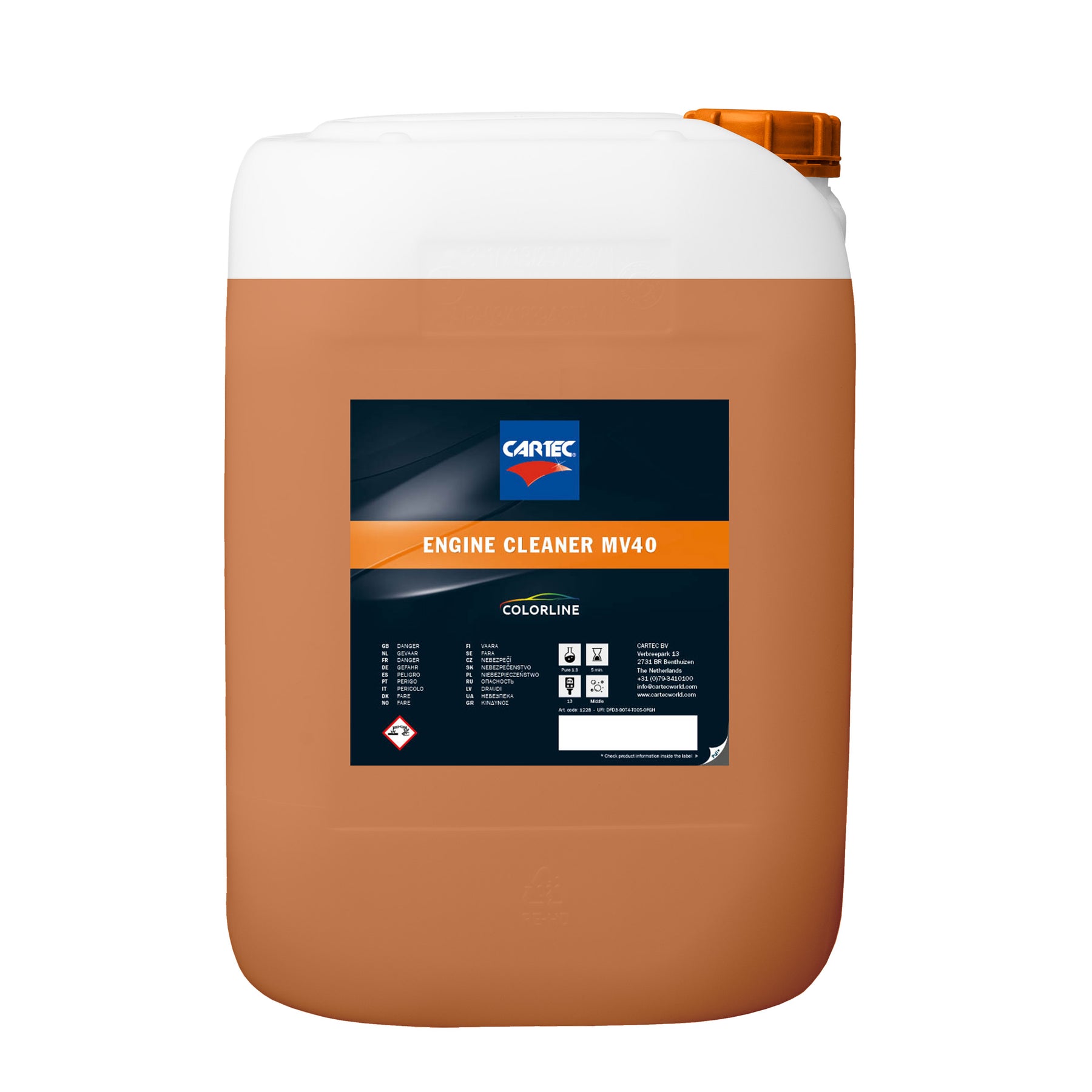 Cartec Engine Cleaner MV40 per la pulizia efficace del motore dell'auto. tanica