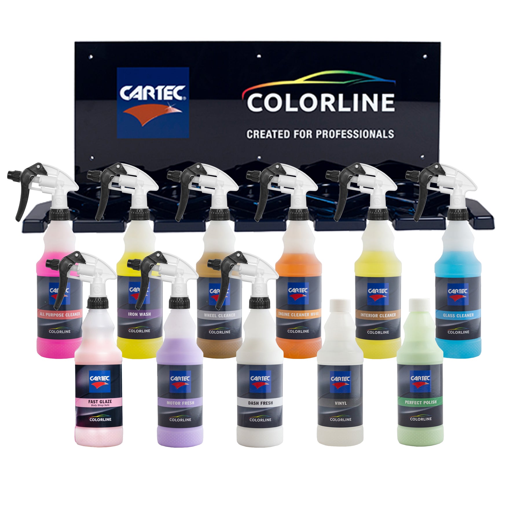 Immagine del CARTEC Colorline Starterpack, un kit completo per la pulizia e la manutenzione dell'auto disponibile su Carismatix.