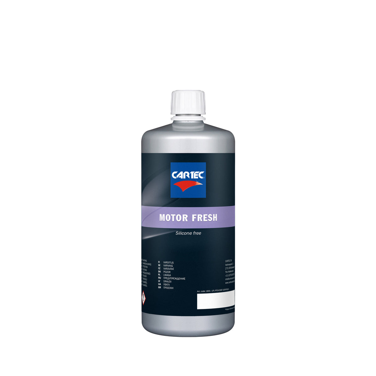 Bottiglia di detergente CARTEC Motor Fresh Silicon Free per la pulizia del motore senza siliconi.