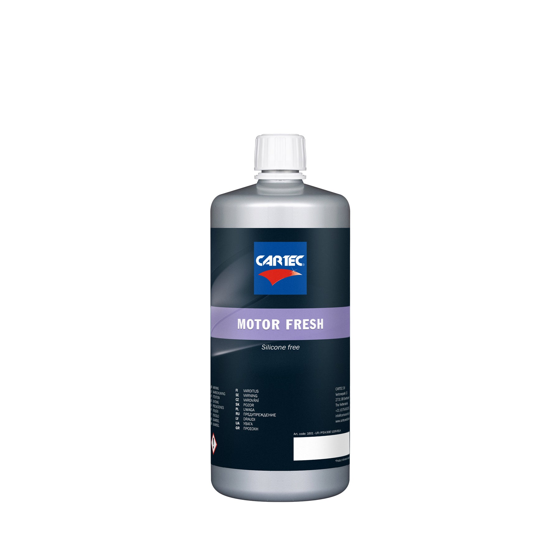 Bottiglia di detergente CARTEC Motor Fresh Silicon Free per la pulizia del motore senza siliconi.