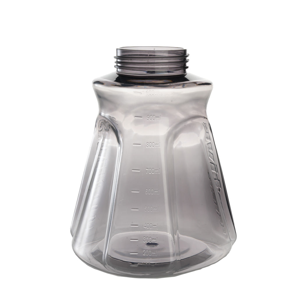 Bottiglia graduata da 1 litro in plastica resistente per Lancia Schiuma Active, progettata per garantire erogazione precisa e aspirazione costante