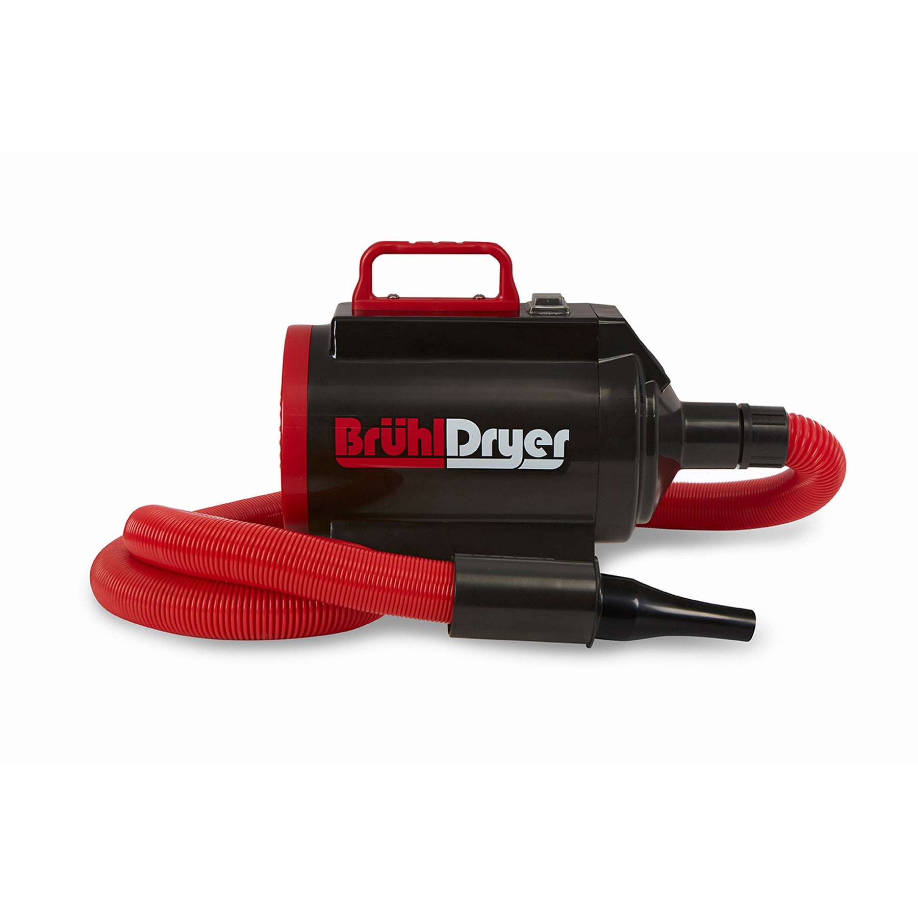 Brühl Dryer MD1400 con tubo estensibile rosso e tre ugelli, per asciugatura efficace di auto, moto e camion