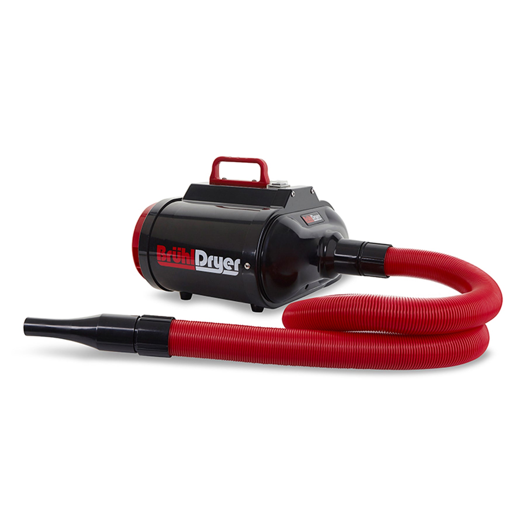 Brühl Dryer MD2800 PRO con doppia turbina, tubo estensibile rosso e ugello nero, per asciugatura efficace e veloce di veicoli grandi