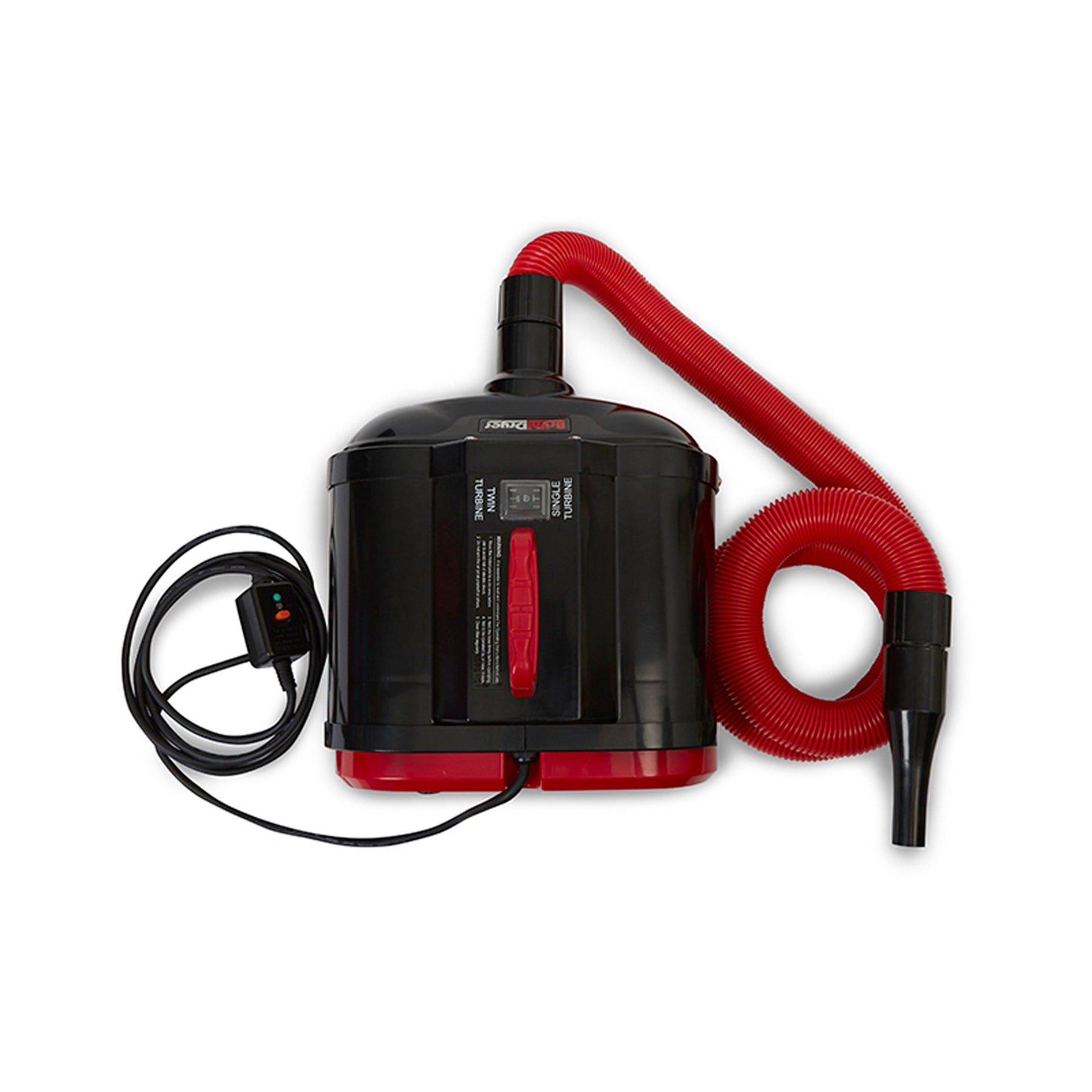 Brühl Dryer MD2800 PRO con doppia turbina, tubo estensibile rosso e ugello nero, per asciugatura efficace e veloce di veicoli grandi