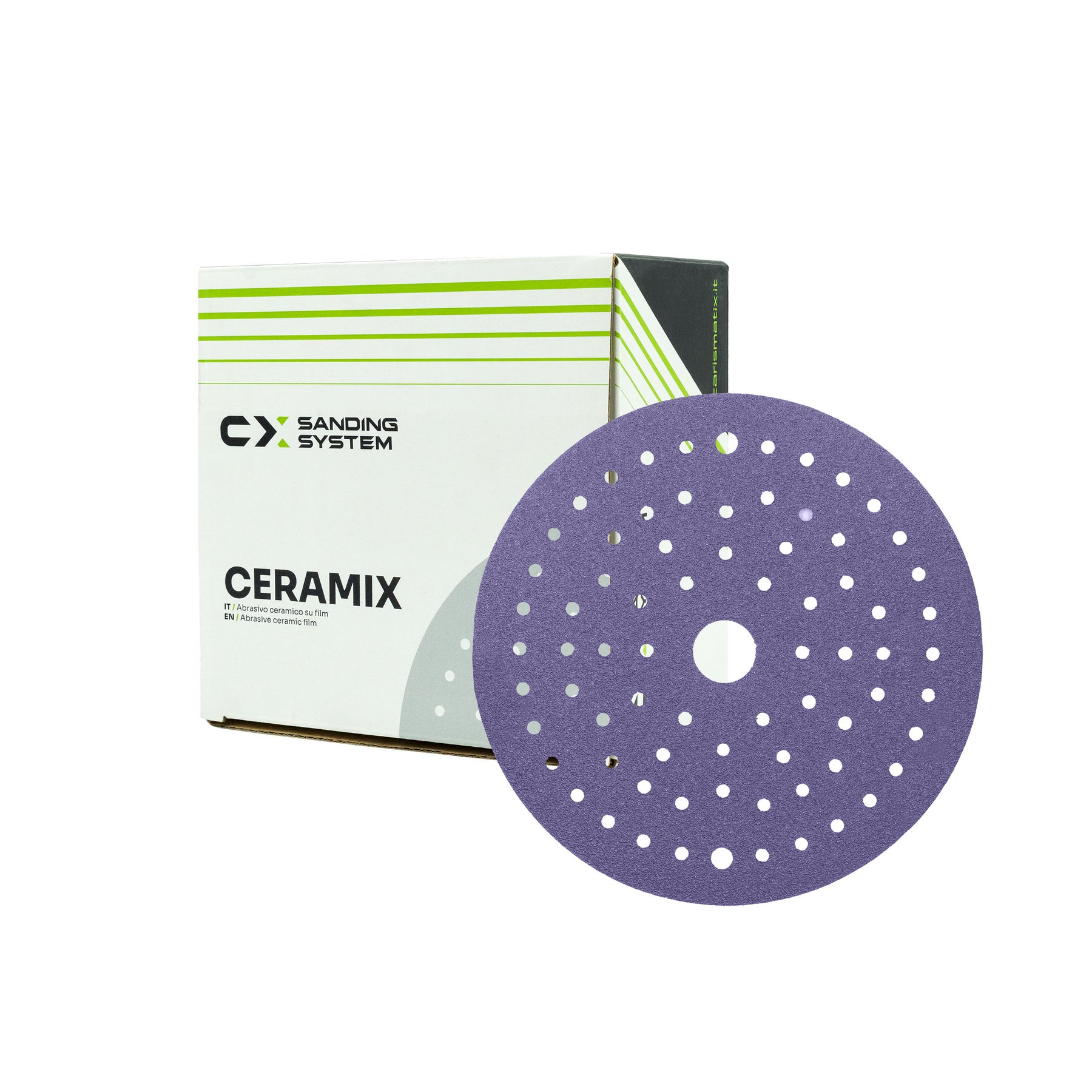 Disco abrasivo CARISMATIX CERAMIX con foratura multipla e grana ceramica, confezione