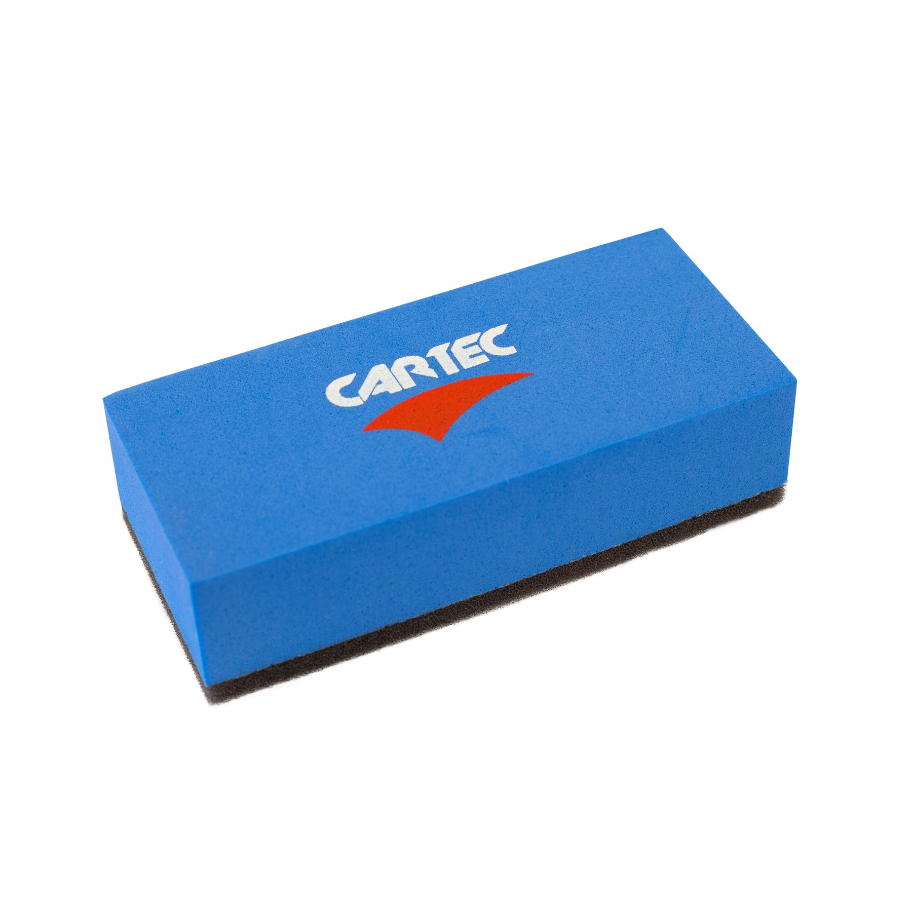 Applicatore CARTEC per Microsuede – blocco applicatore blu con logo CARTEC, ideale per una stesura uniforme dei prodotti di detailing auto.