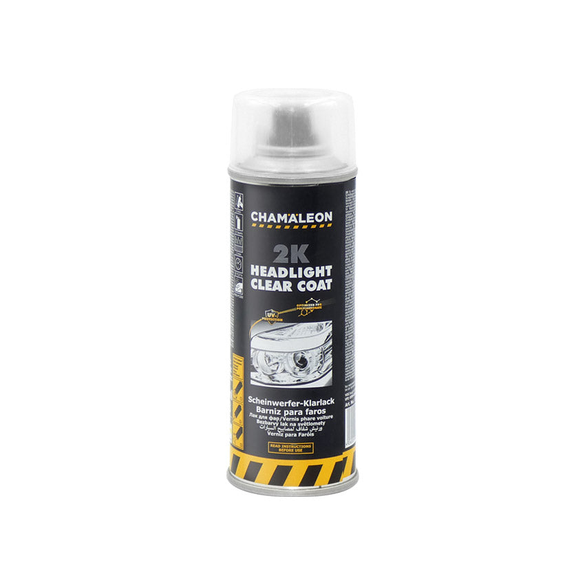 Camaleonte 2K HS Vernice Trasparente Spray 200 Ml Con Indurente | Fondo Lucido Acrilico Per Auto | Riparazione Graffi E Protezione UV