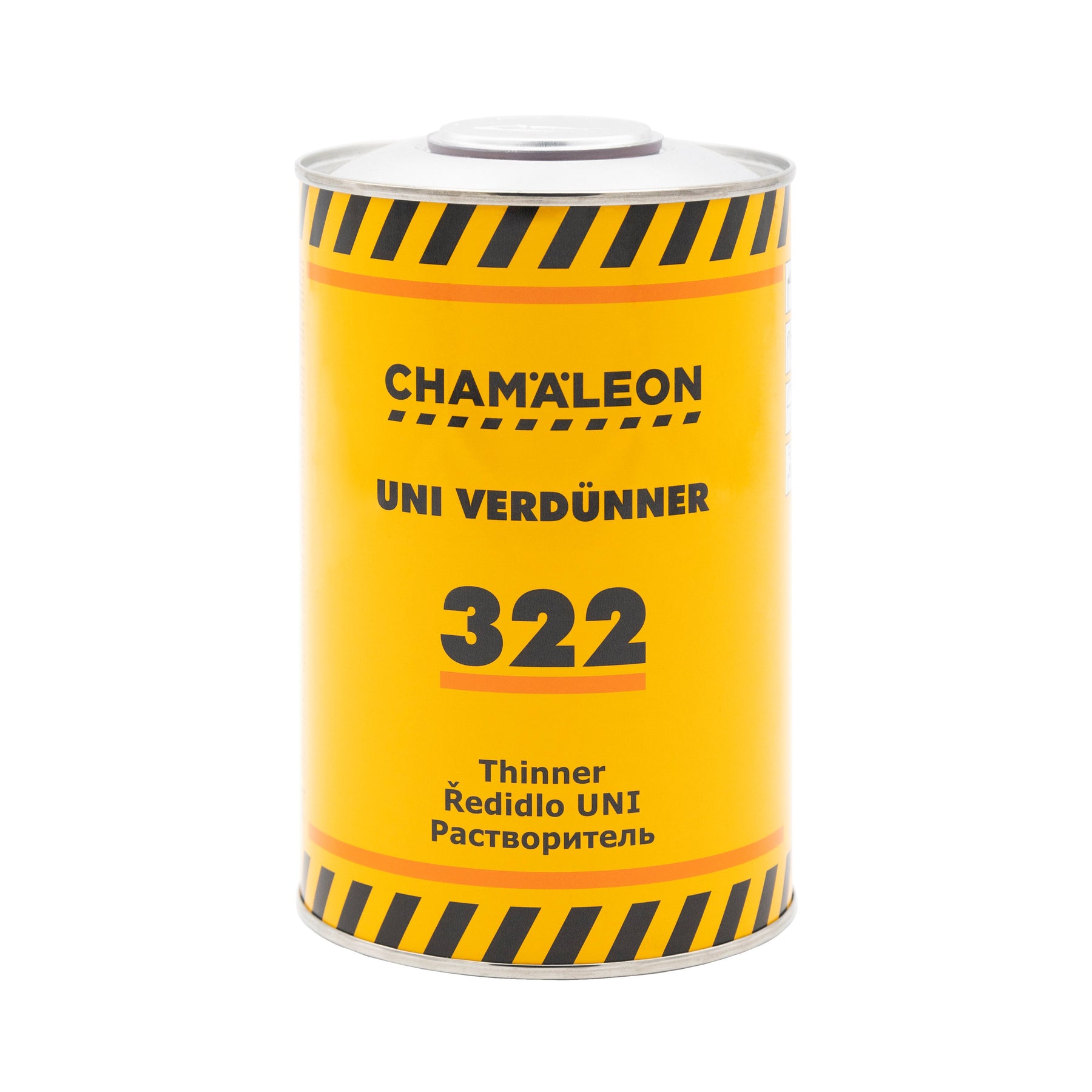 Latta di Chamaleon Uni Thinner per una diluizione ottimale delle vernici.