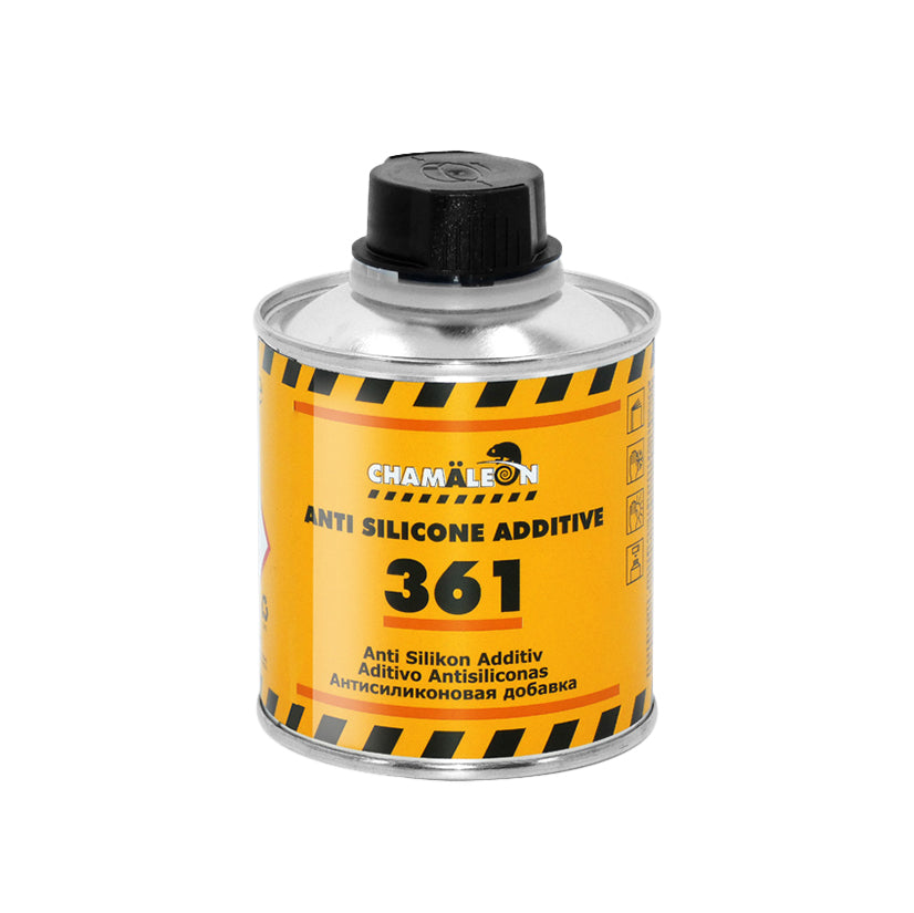 Chamaleon Antisilicone Additive 361, additivo antisilicone per finiture uniformi e prive di difetti di verniciatura.