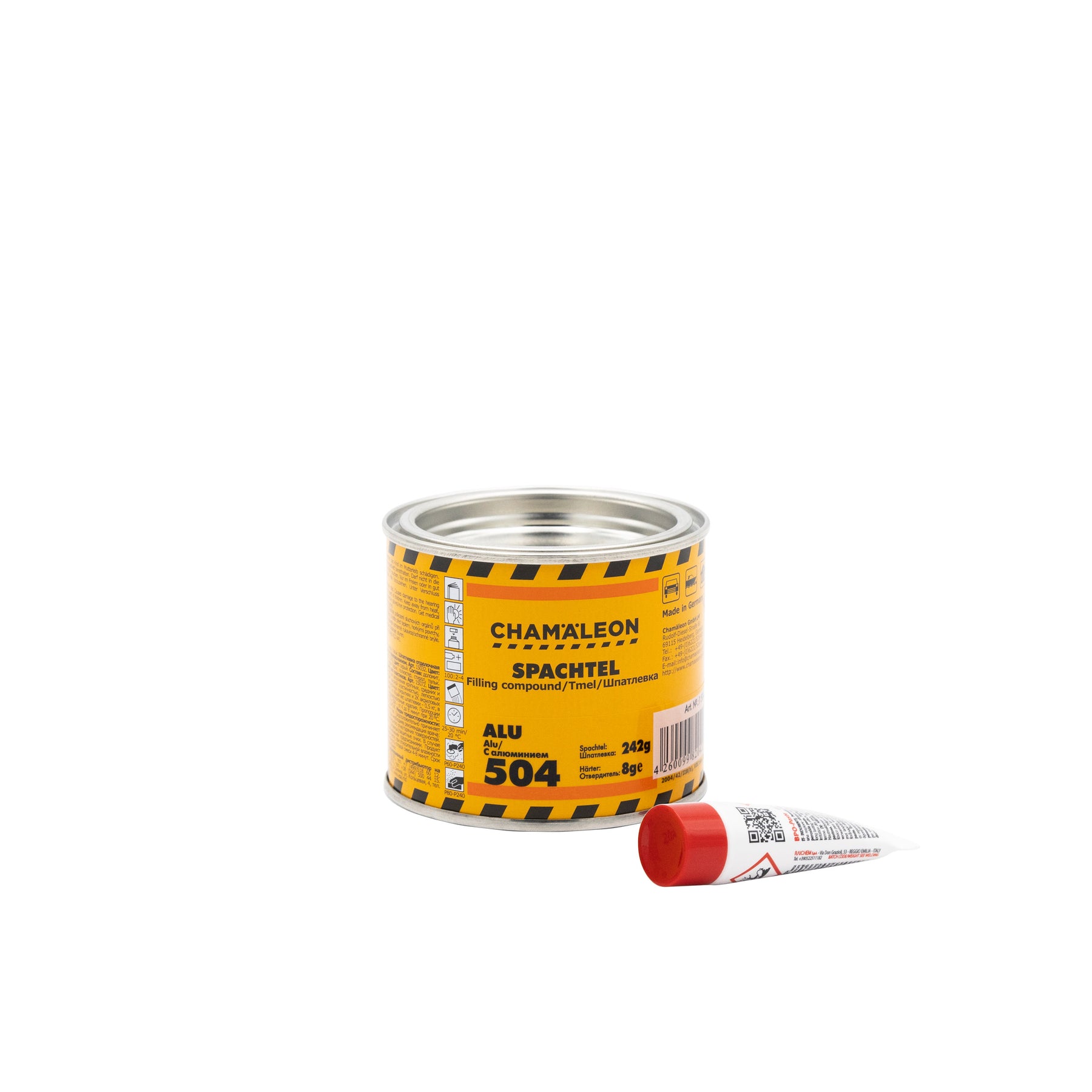 Chamaleon Aluminium Putty, stucco in alluminio per riparazioni resistenti su superfici metalliche.