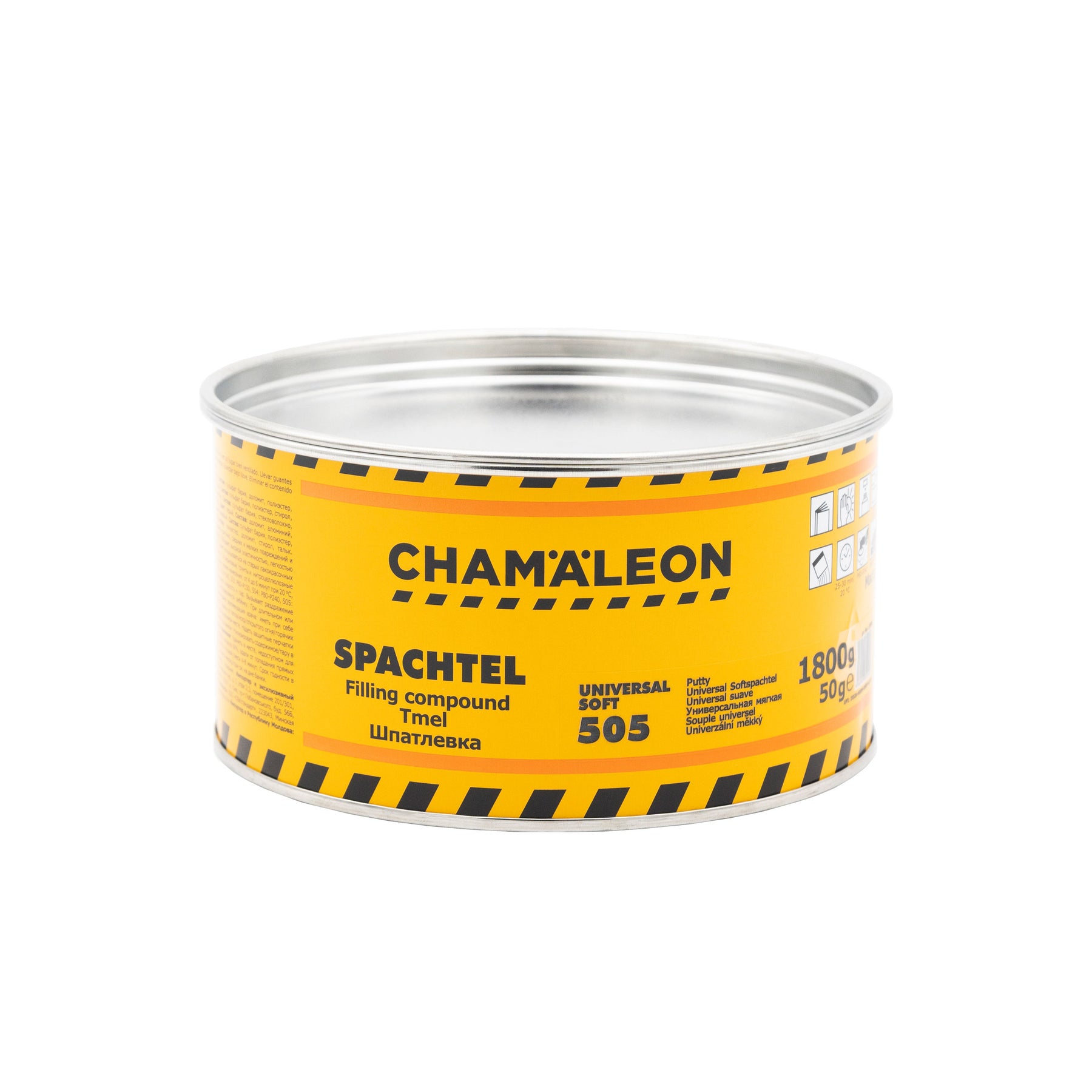 Barattolo di Chamaleon Super Soft Putty per una stuccatura liscia e senza imperfezioni.