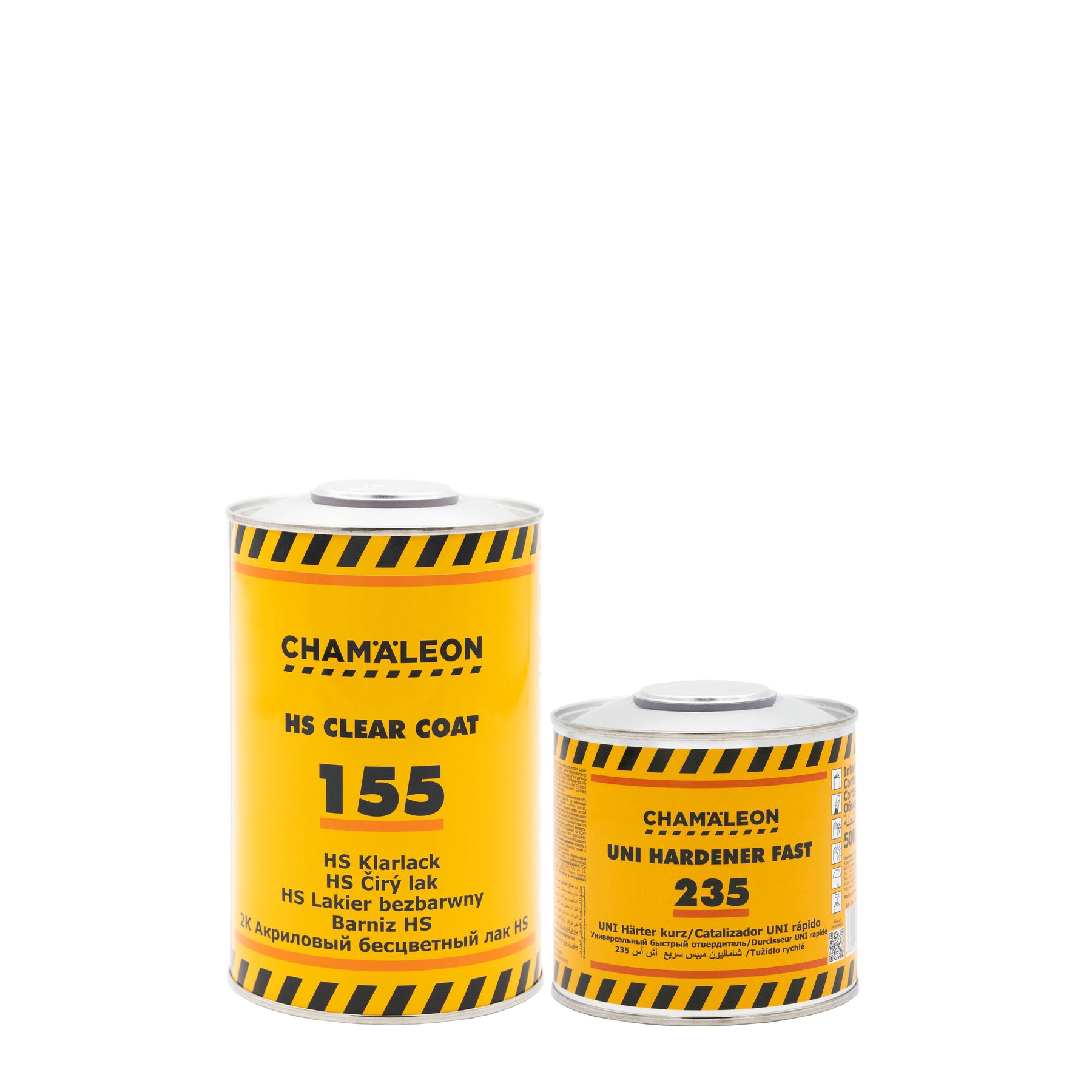 Chamaleon HS 2K Clear Coat Scratch Proof 155 con catalizzatore, vernice trasparente resistente ai graffi per superfici verniciate.