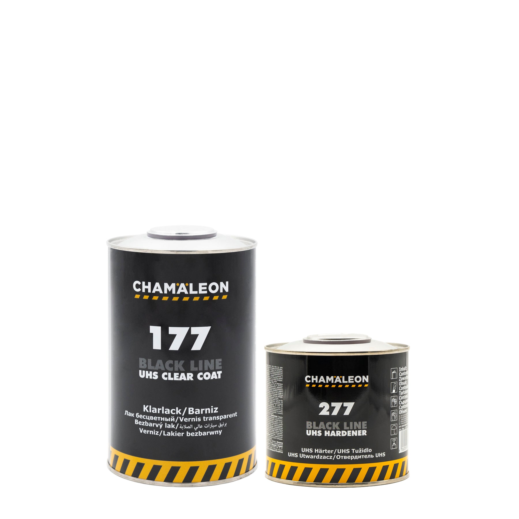Latta di Chamaleon UHS 2K Clear Coat Scratch Proof 1.77 con Catalizzatore per una finitura resistente ai graffi e di alta qualità.