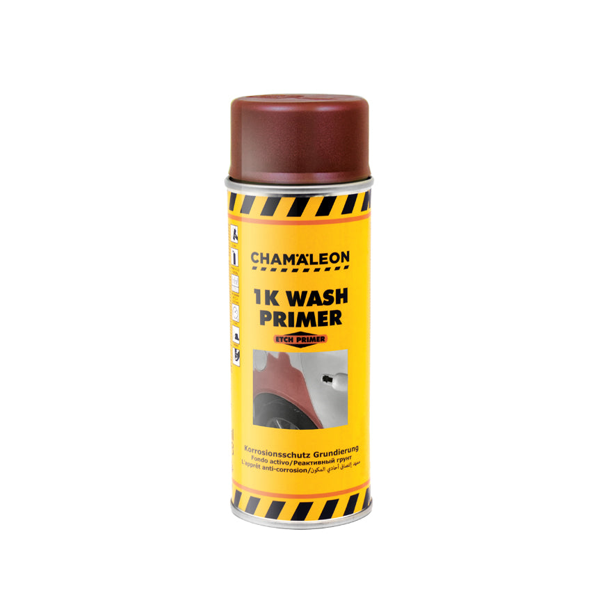 Chamaleon Aerosol Wash Primer, primer lavabile spray per preparazione eccellente di superfici metalliche.