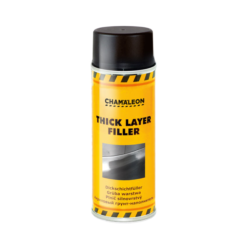 Chamaleon Aerosol Thick Layer Filler, riempitivo spray per strati spessi e base uniforme su diverse superfici. nero