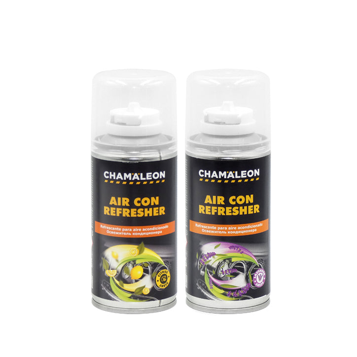 Chamaleon Air Con Refresher, deodorante spray per sanificare e rinfrescare l'aria condizionata del veicolo.