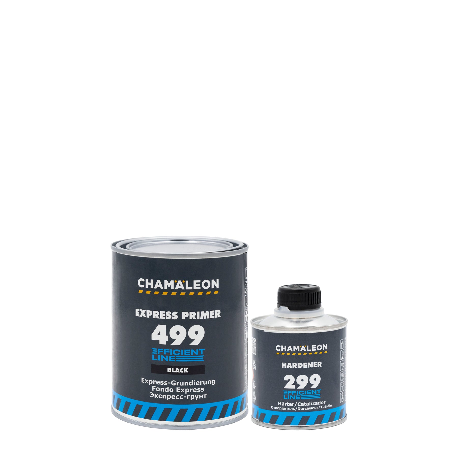 Chamaleon 2K Express Primer 4:1 con catalizzatore, primer rapido per una finitura professionale e duratura su varie superfici. nero