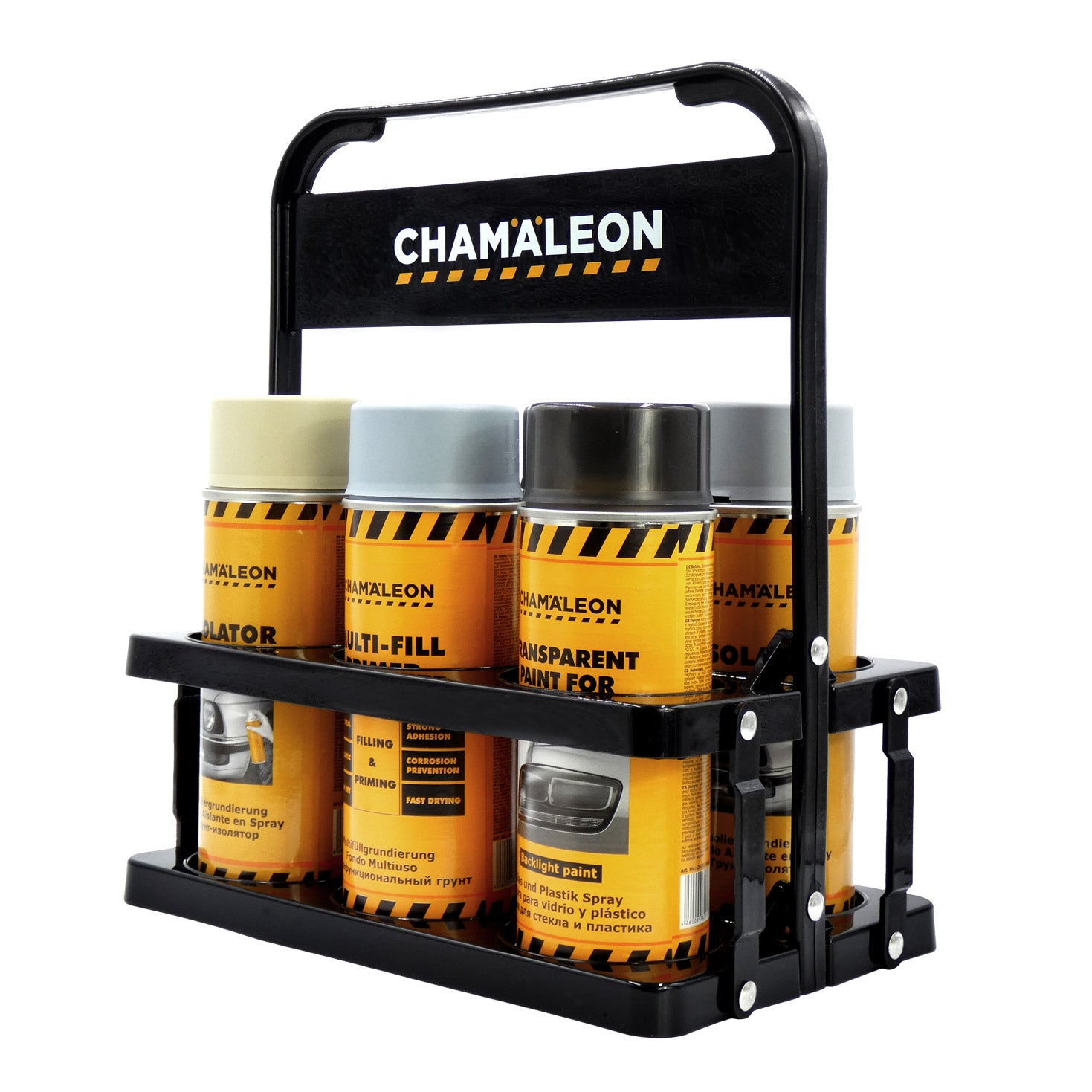 Chamaleon Plastic Aerosol Holder, supporto in plastica per applicazione precisa di bombolette spray.