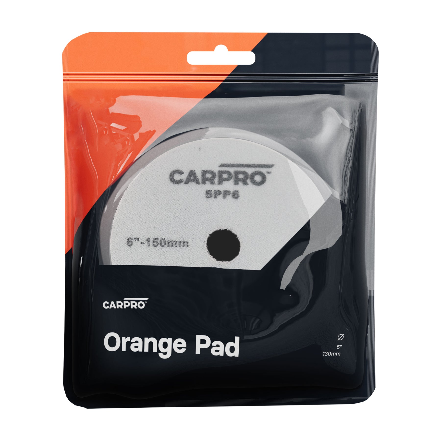 CARPRO Polishing Pad Orange, tampone per lucidatura da 6 pollici (150mm), confezionato per rimuovere difetti di media entità e ottenere una finitura brillante e uniforme.