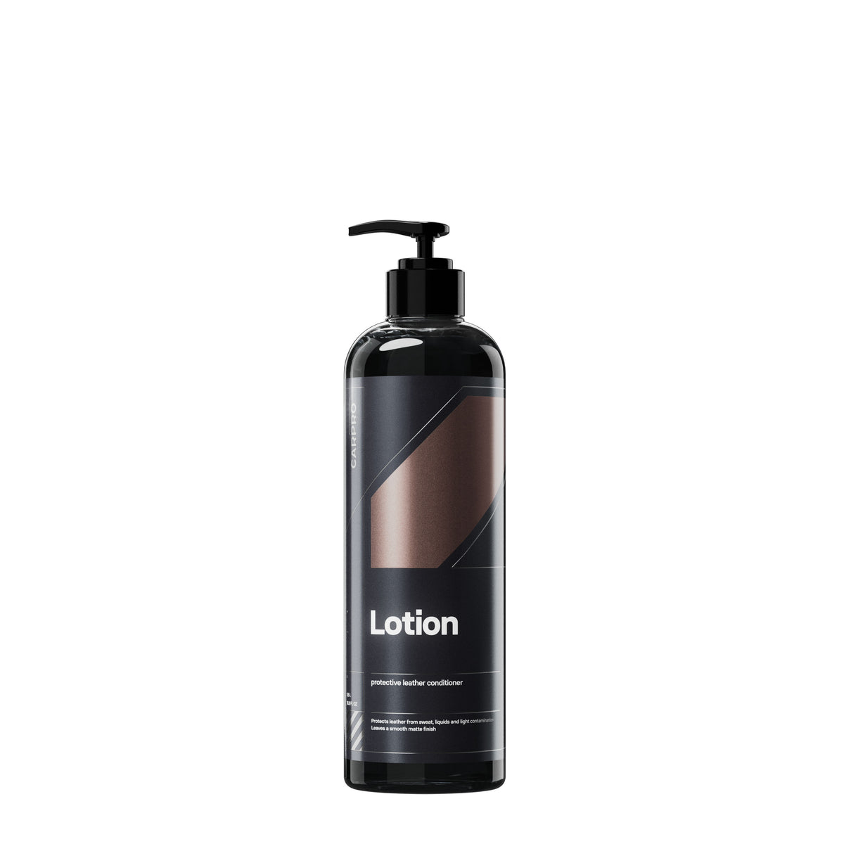 Bottiglia di CARPRO Lotion, un prodotto nutriente per pelle auto.