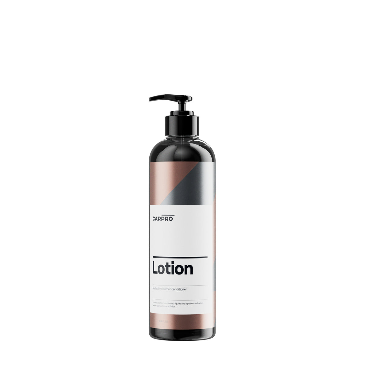 Bottiglia di CARPRO Lotion, un prodotto nutriente per pelle auto.