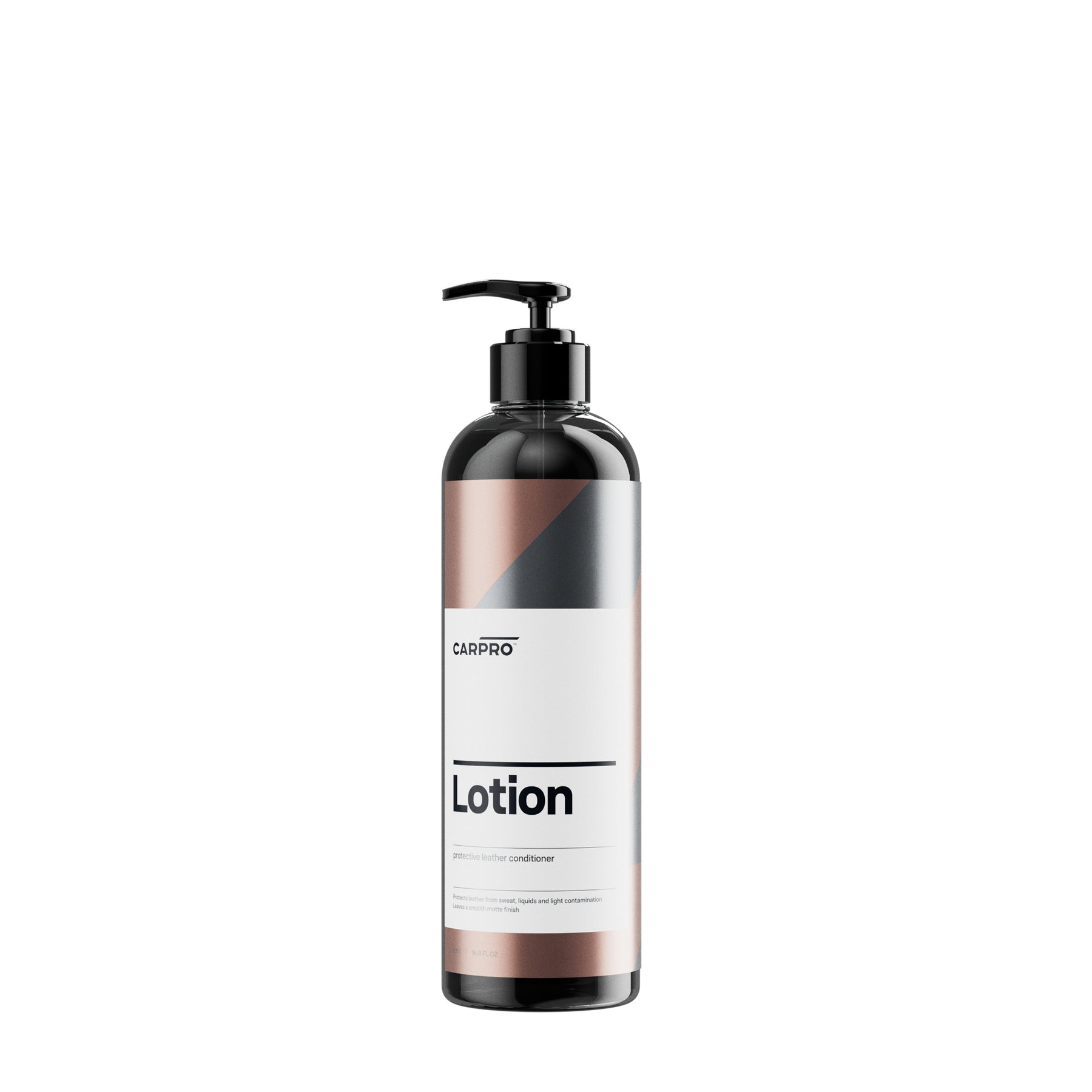 Bottiglia di CARPRO Lotion, un prodotto nutriente per pelle auto.