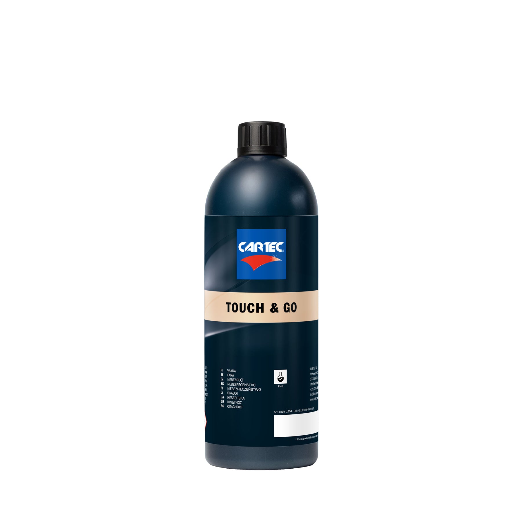Bottiglia di CARTEC Touch & Go per lavaggio rapido senza risciacquo.