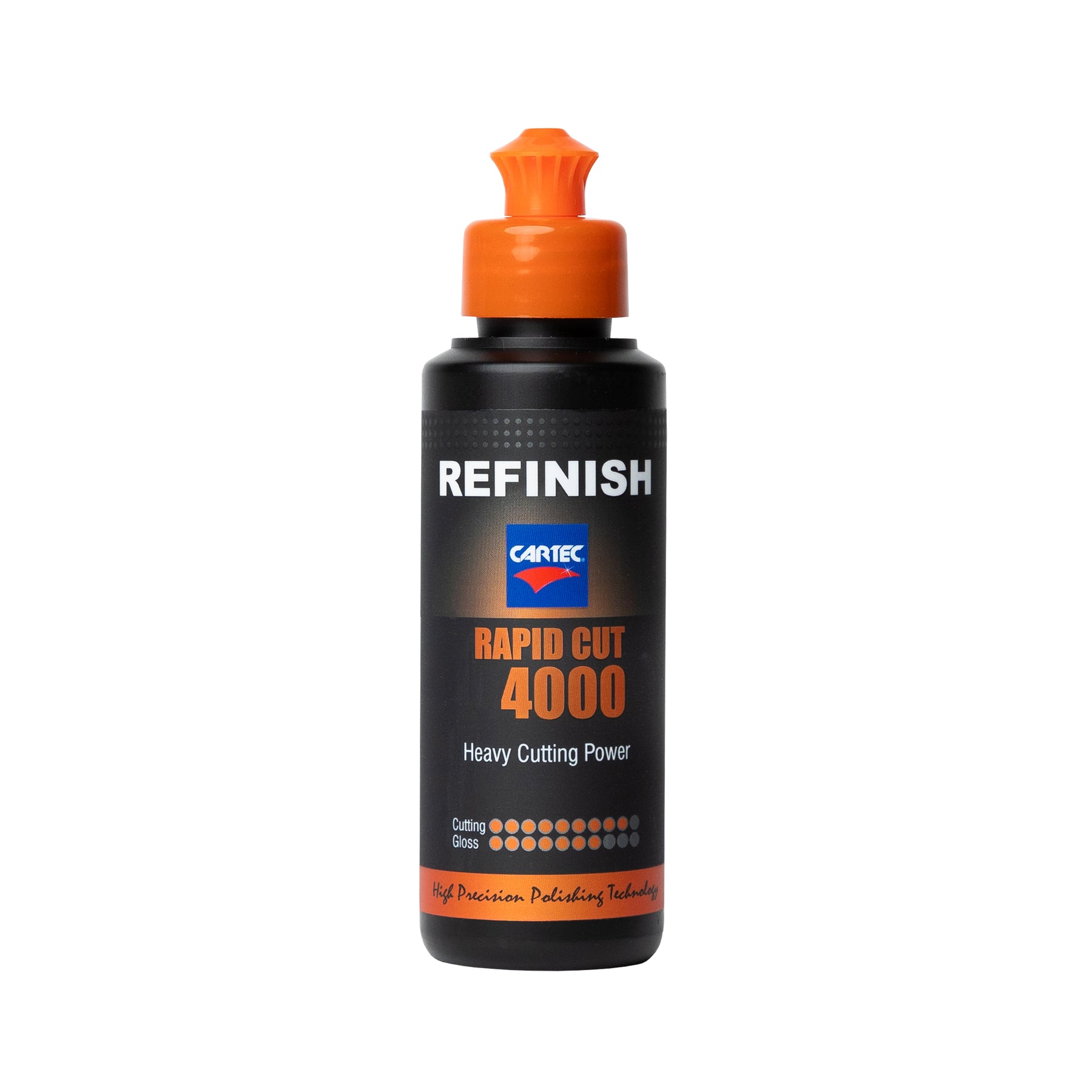 Bottiglia di CARTEC Rapid Cut 4000 per lucidatura auto, ideale per rimuovere difetti della vernice in modo rapido ed efficace.