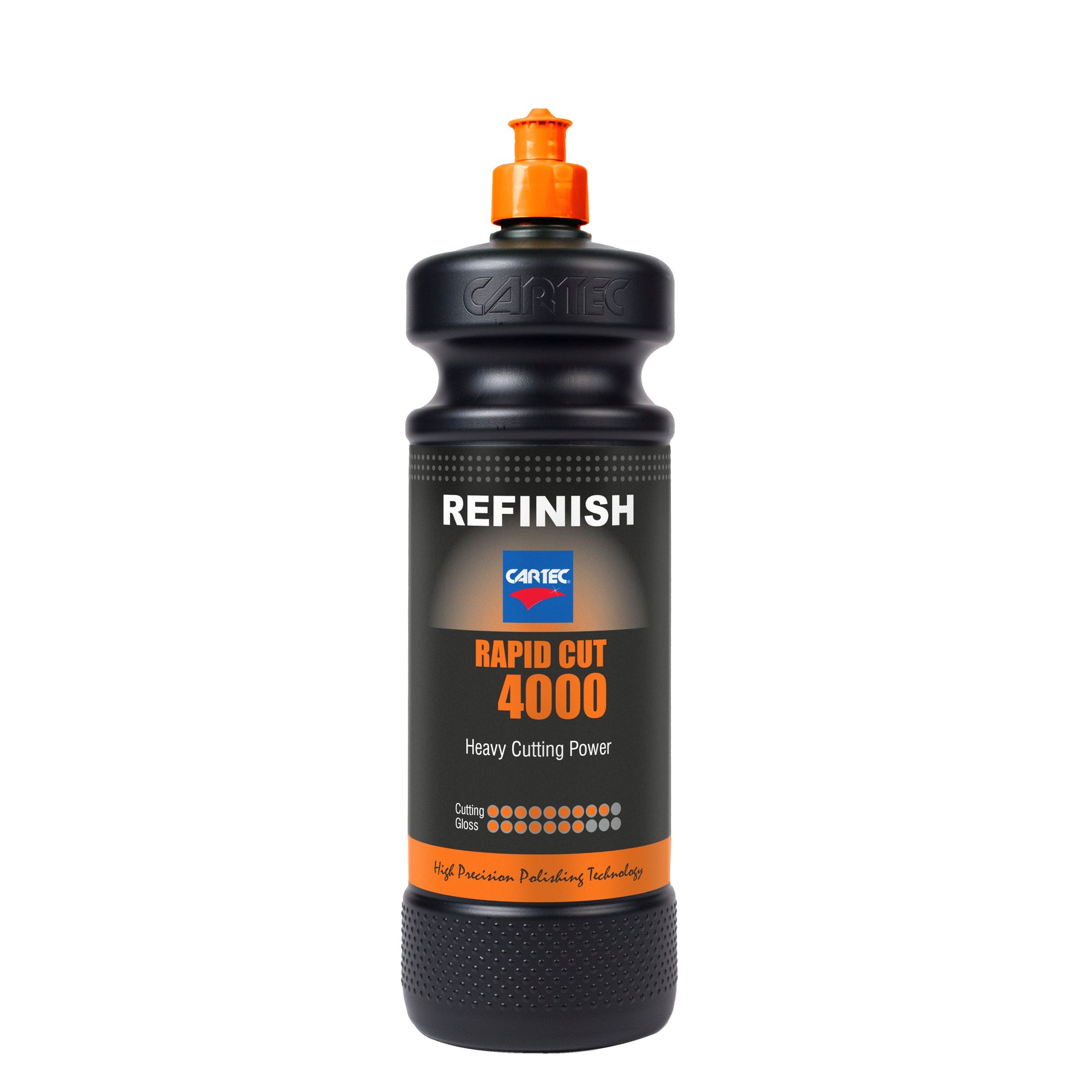Bottiglia di CARTEC Rapid Cut 4000 per lucidatura auto, ideale per rimuovere difetti della vernice in modo rapido ed efficace.