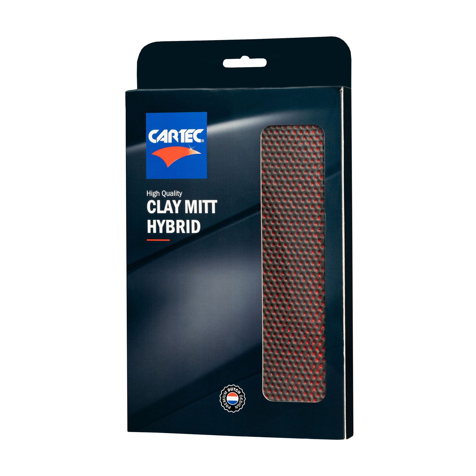 Confezione del CARTEC Clay Mitt Hybrid, guanto decontaminante di alta qualità per la cura della carrozzeria.