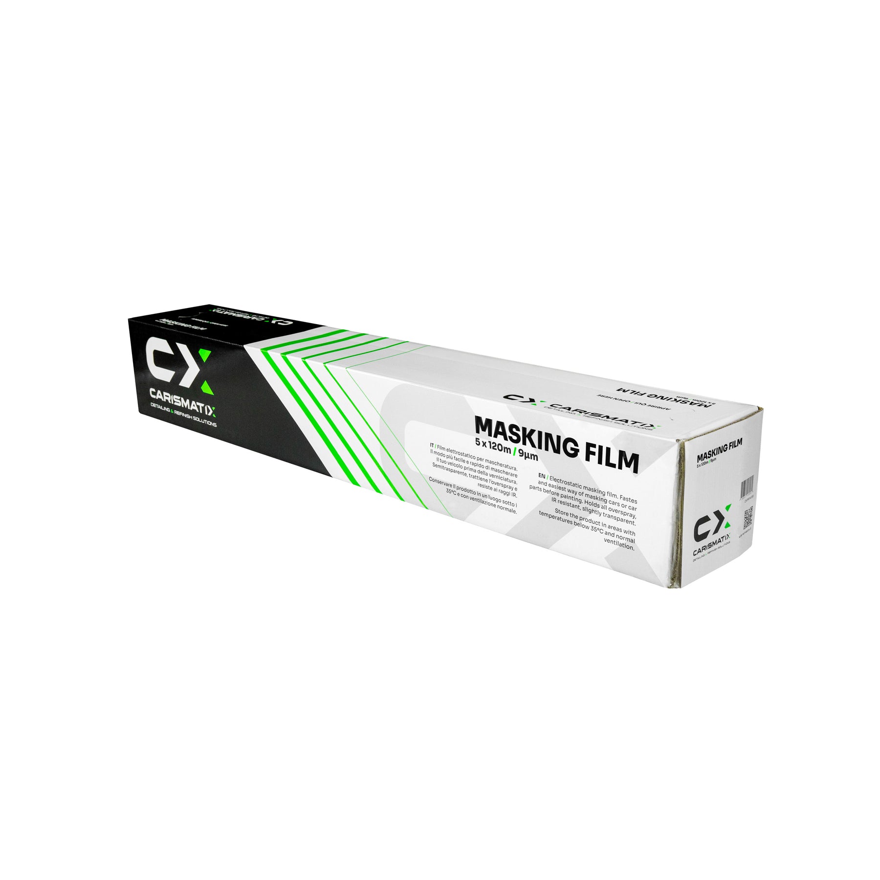 Confezione CARISMATIX Masking Film Premium 5x120m ideale per mascheratura precisa e protezione carrozzeria