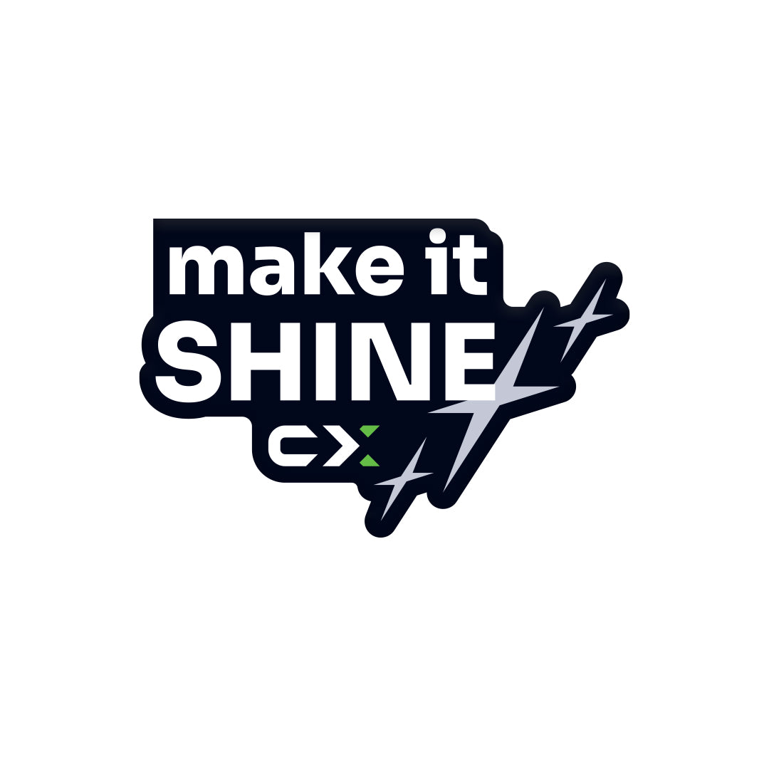 Adesivo “Make It Shine” Carismatix con effetto brillante e logo CX