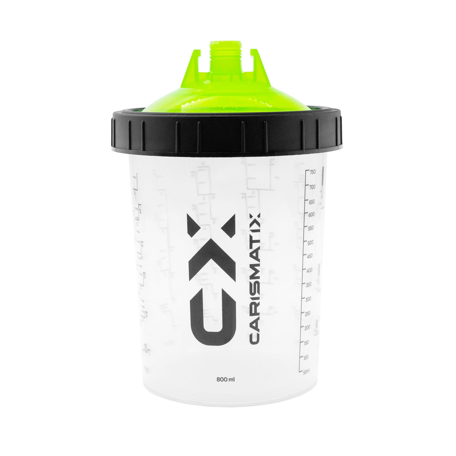 Tazza CARISMATIX Paint Spray Cup da 800ml con scala graduata e tappo a vite per miscelazione vernici ad alto volume