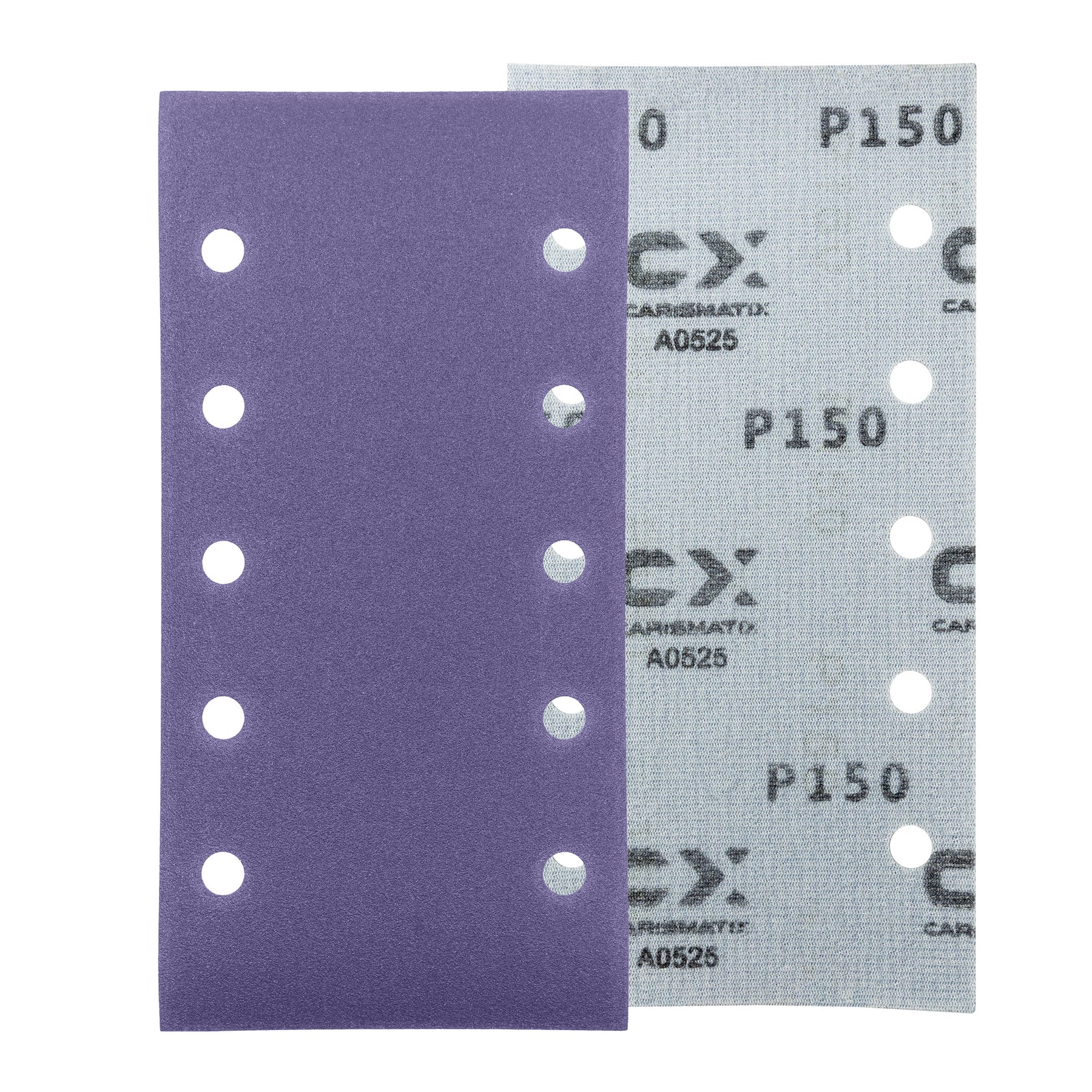 Fronte e retro dei fogli abrasivi CARISMATIX CERAMIX grana P150