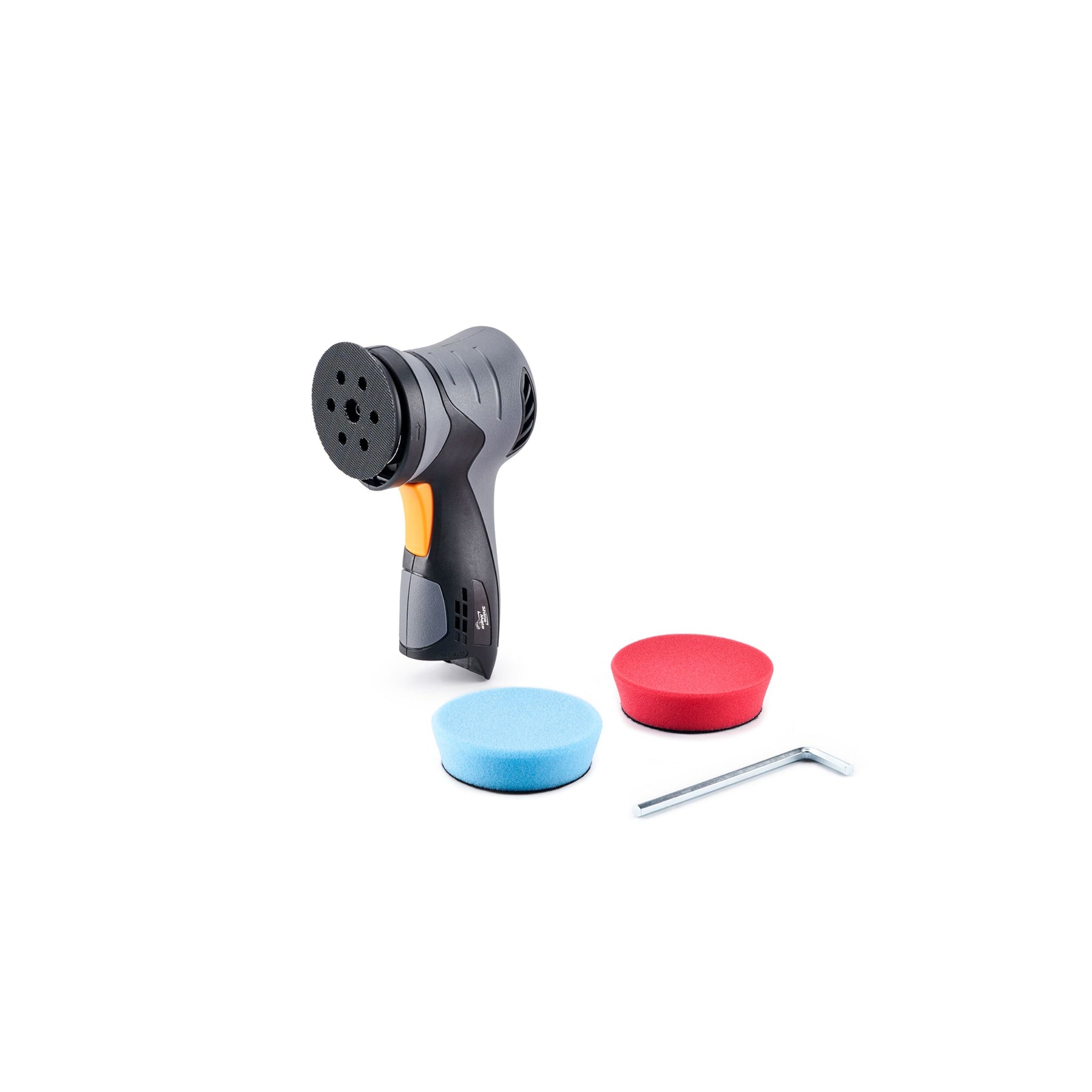Lucidatrice ShineMate EB210 con tamponi da lucidatura rosso e blu e chiave a brugola