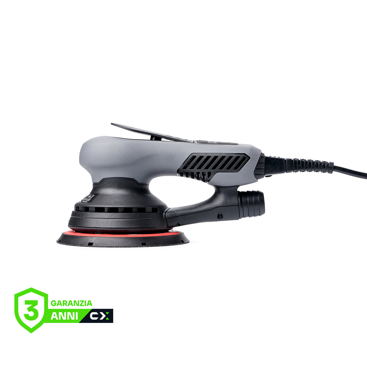 Levigatrice elettrica SHINEMATE ES700‑6 con design ergonomico e platorello rosso