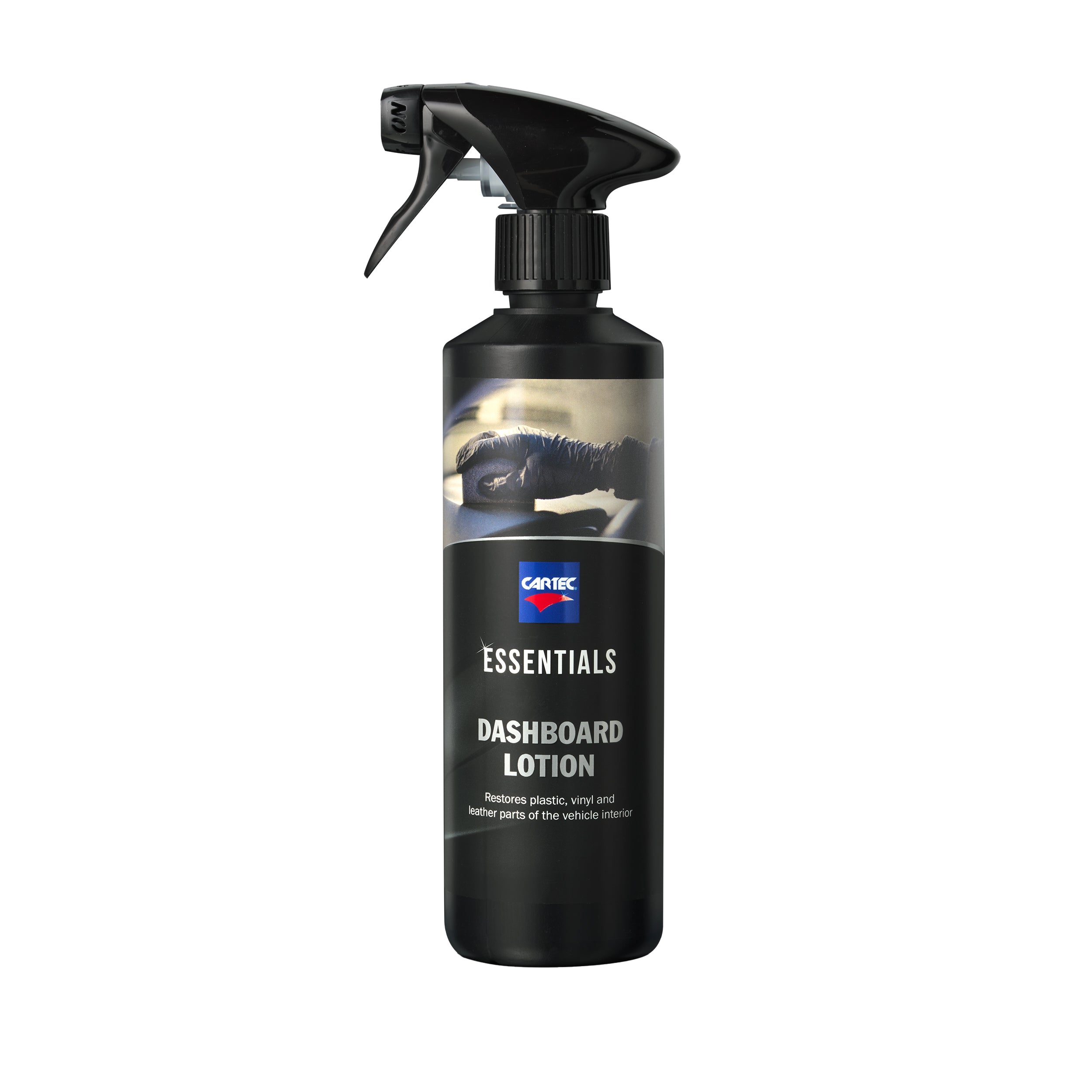 Bottiglia di CARTEC Dashboard Lotion per il trattamento e la protezione del cruscotto.