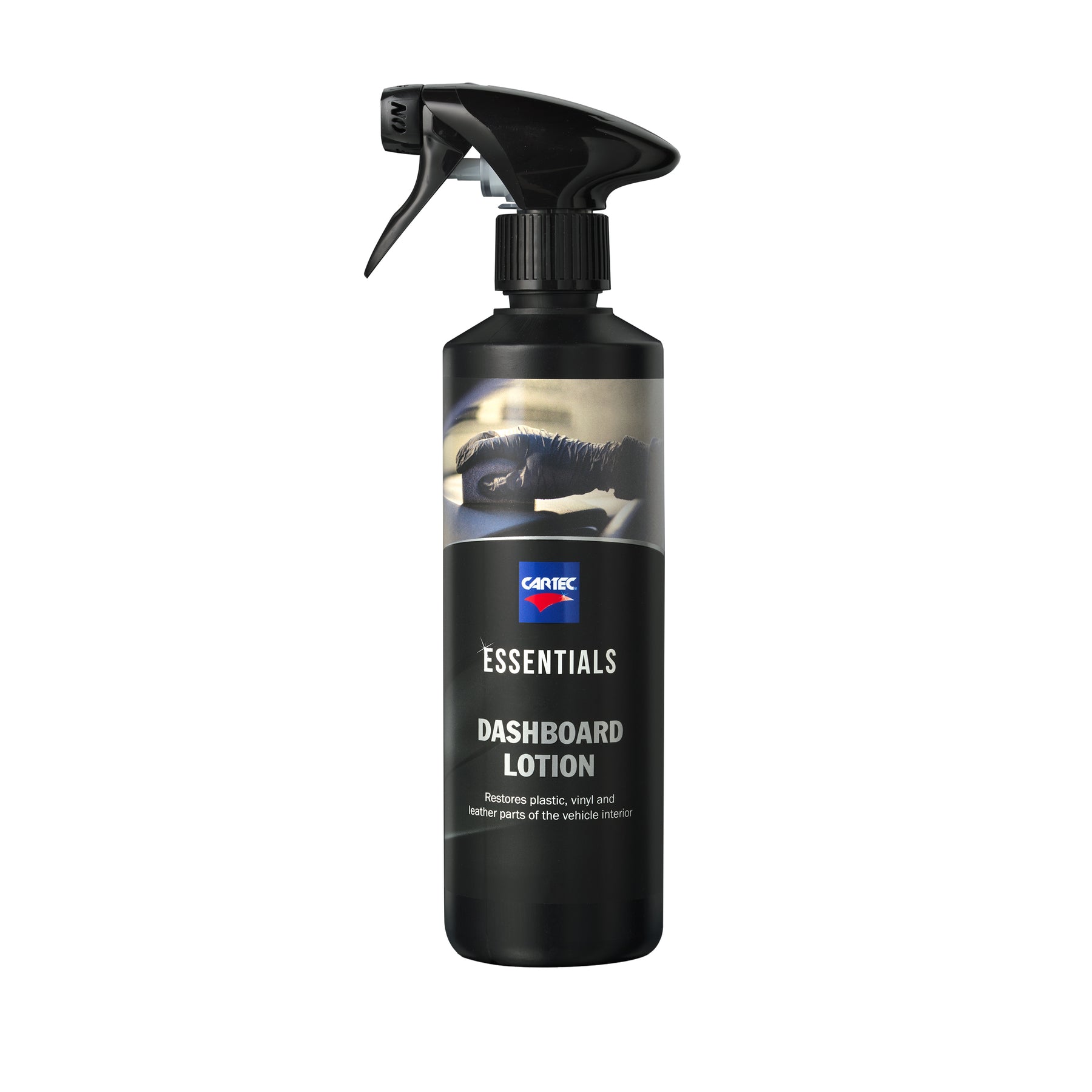 Bottiglia di CARTEC Dashboard Lotion per il trattamento e la protezione del cruscotto.
