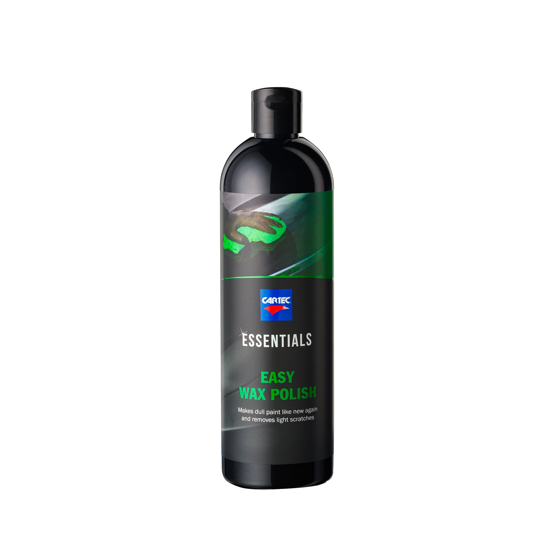 Bottiglia di CARTEC Easy Wax Polish per una finitura lucida e protetta delle superfici dell'auto.