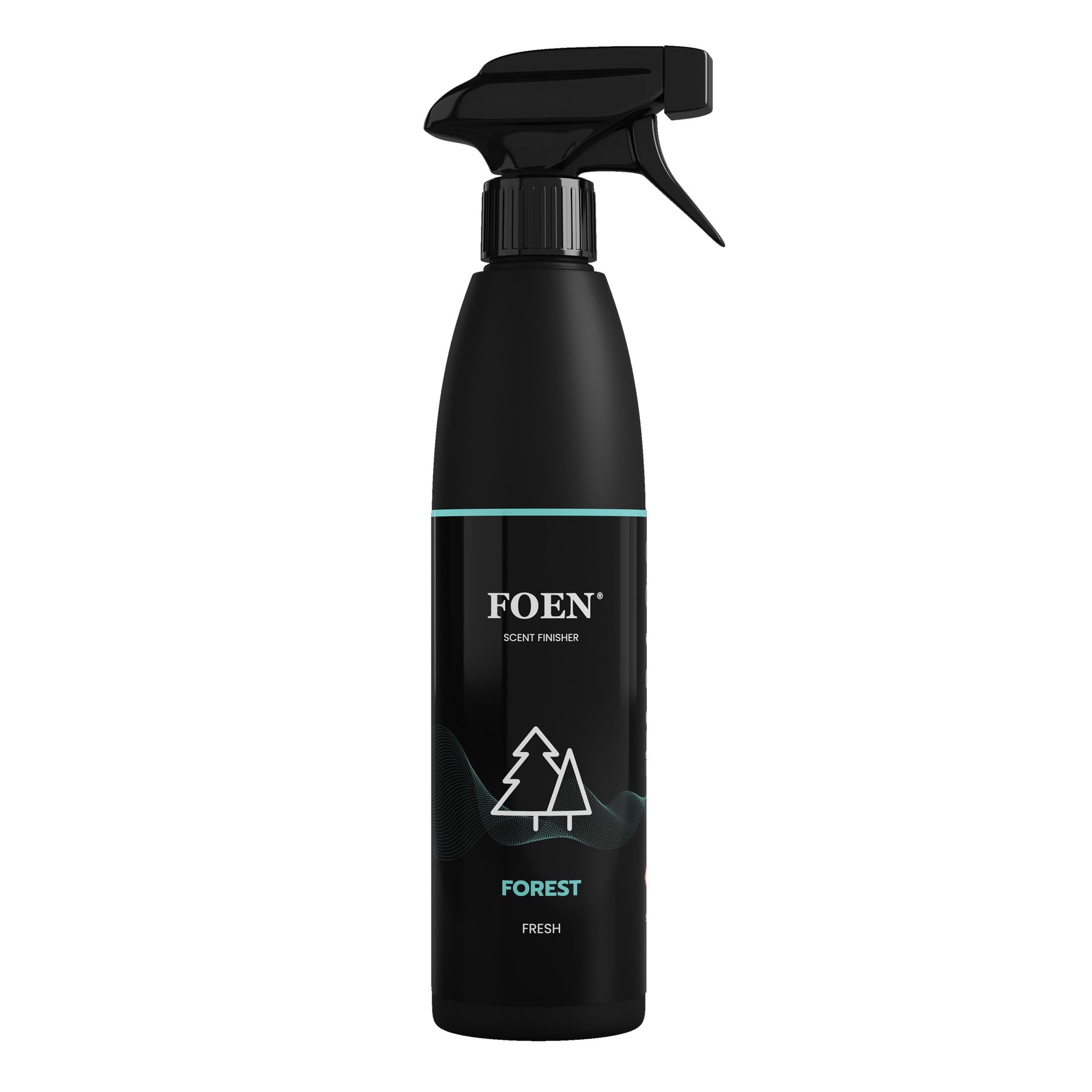 Bottiglia di FOEN Forest Profumo Spray, deodorante auto con fragranza fresca e naturale, ideale per rinfrescare e profumare l'interno del veicolo.