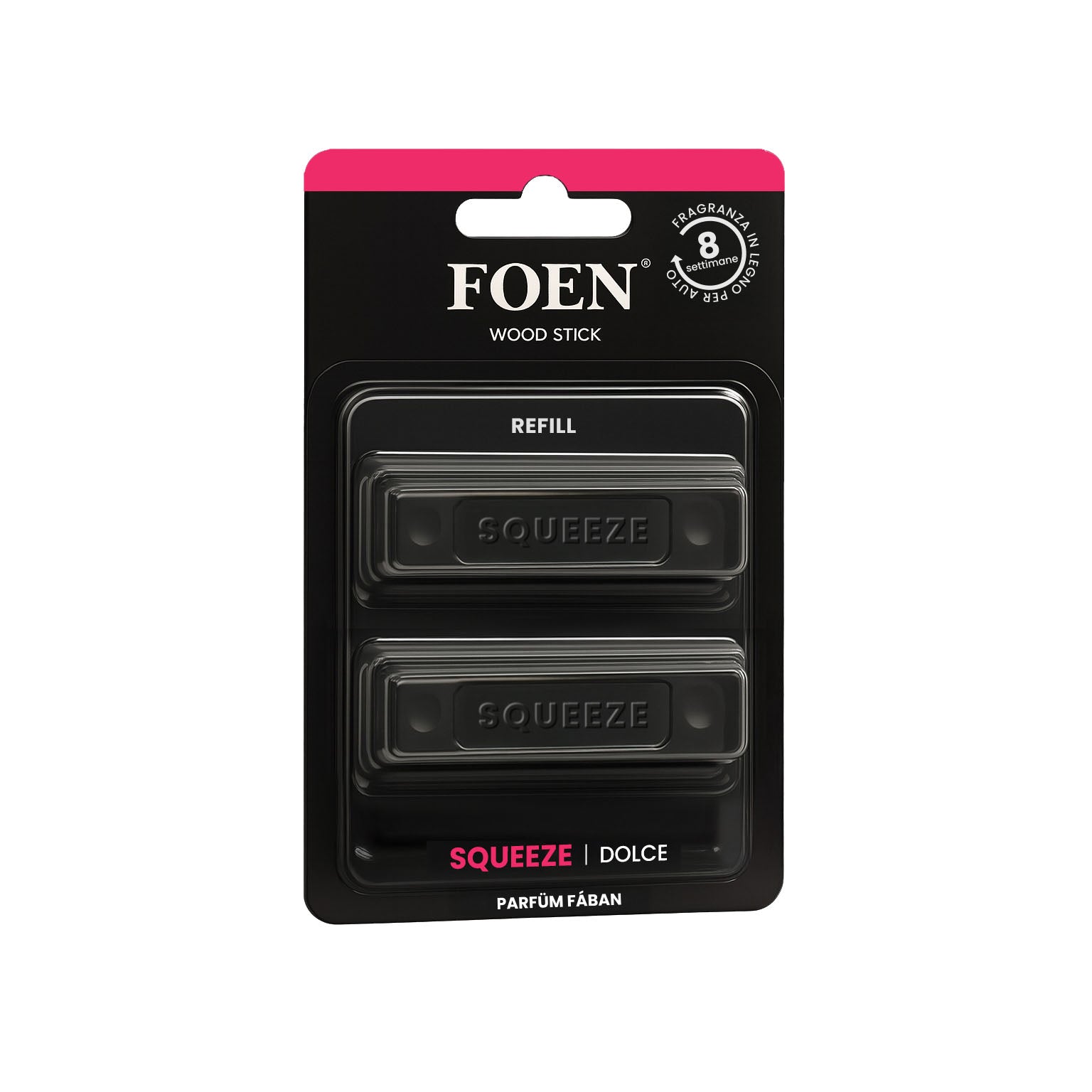 Ricarica FOEN Wood Stick Squeeze Dolce, profumo in legno per auto con fragranza avvolgente, ideale per Detailers, durata 8 settimane