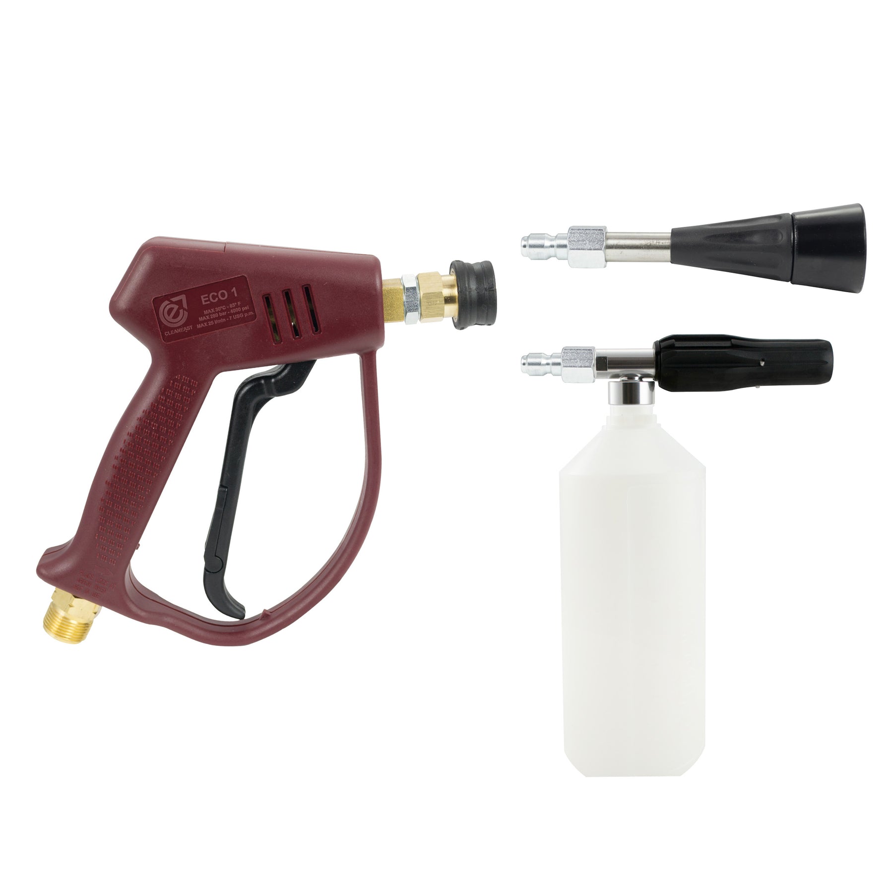 IDROBASE Kit Lancia Schiuma Pocket Aluminium per pulizia dettagliata e versatile.