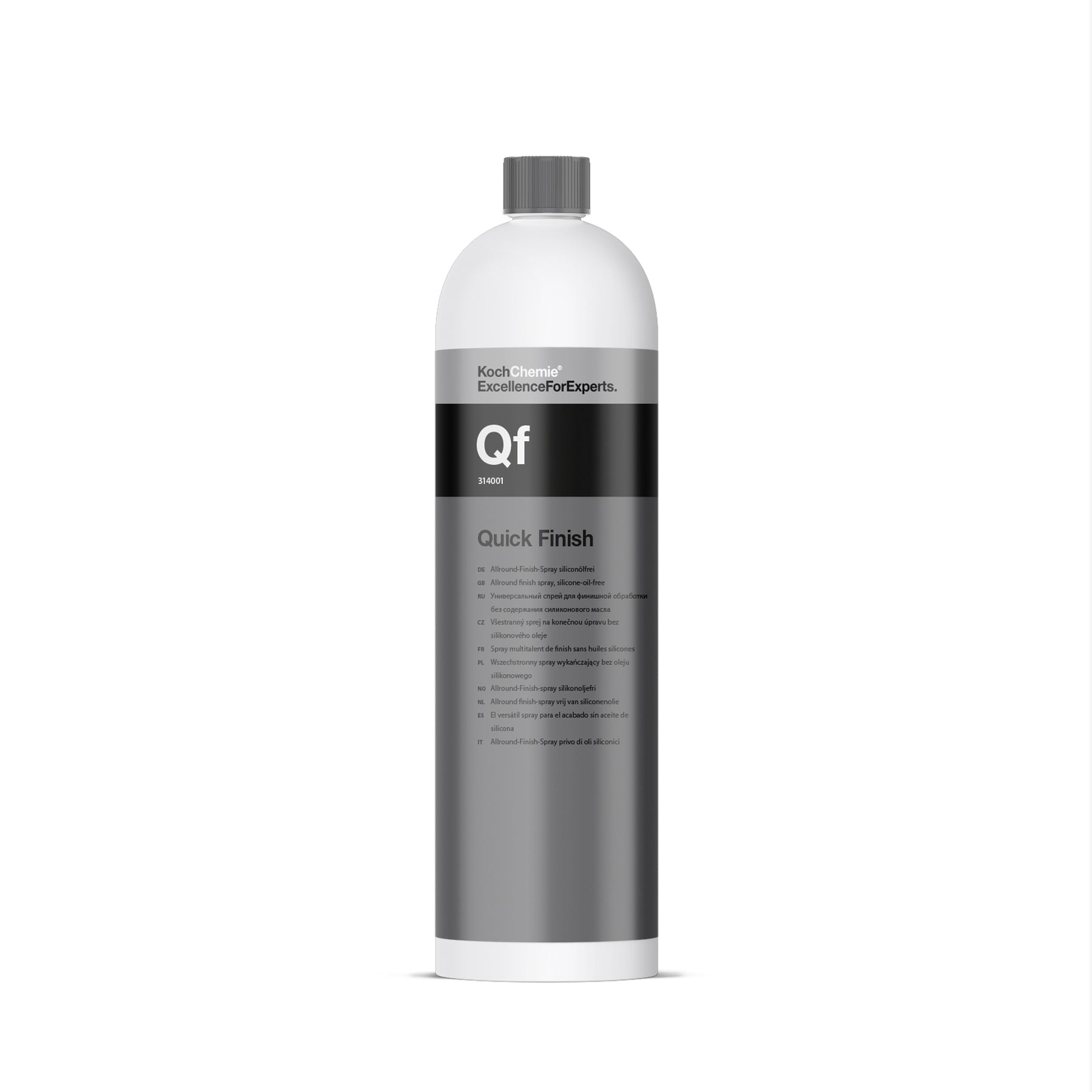 Flacone Koch-Chemie QF Quick Finish spray silicone‑free quick detailer brillantezza idrofoba superfici lisce