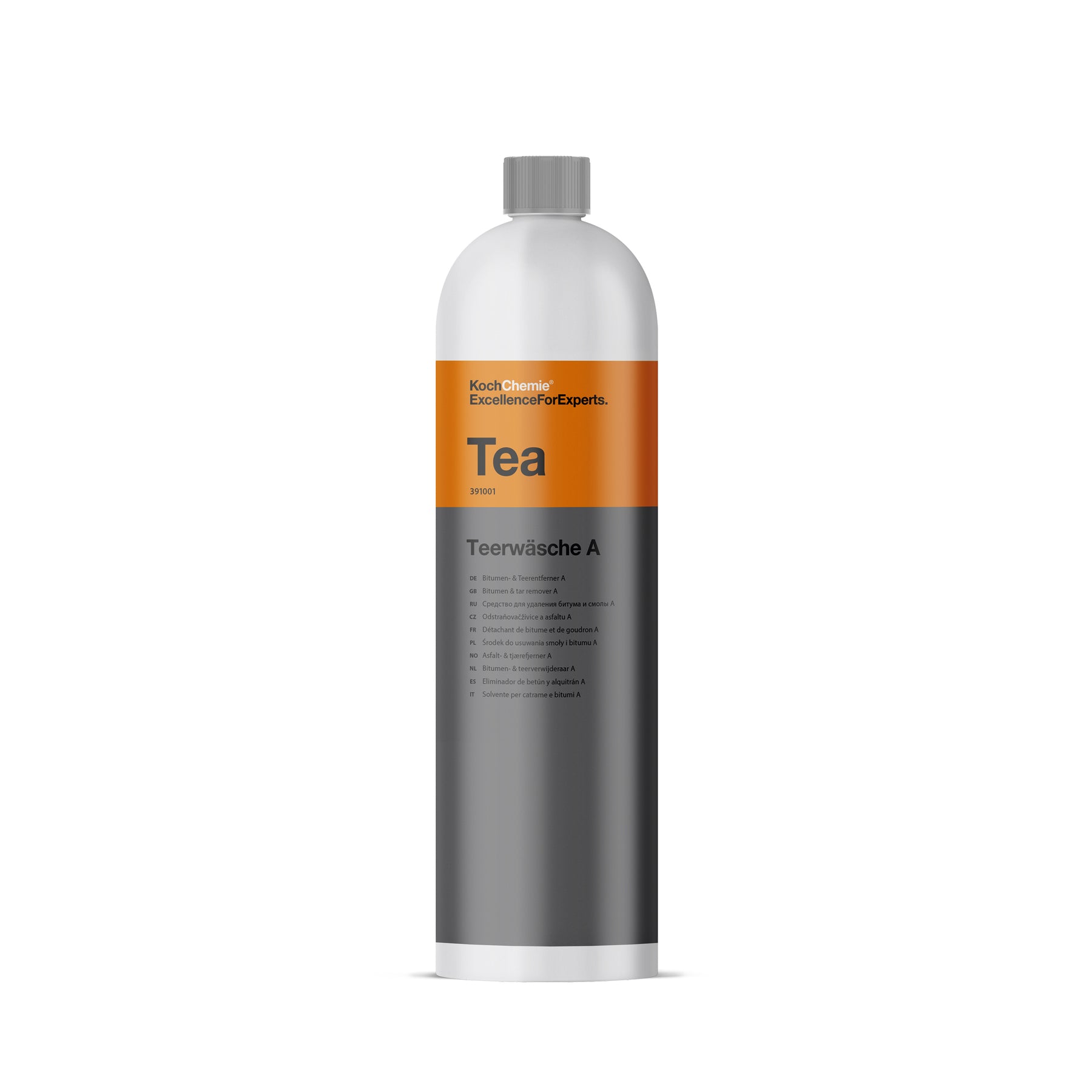 Bottiglia Koch Chemie Teerwäsche A (Tea) da 1 litro con etichetta arancione per rimozione professionale di catrame e bitume