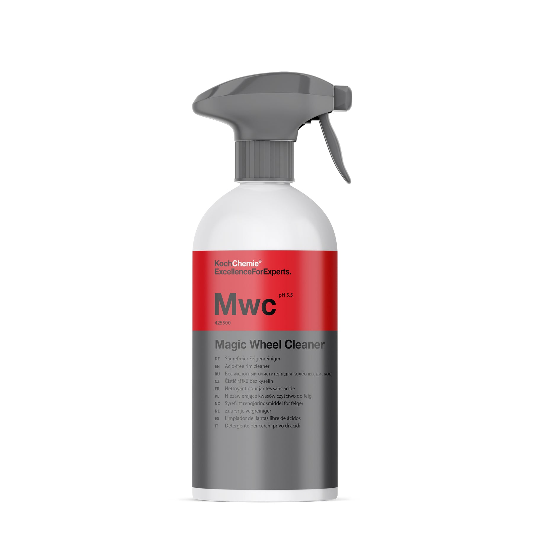 flacone spray Koch-Chemie Magic Wheel Cleaner MWC detergente cerchi potente contro sporco e polvere freni
