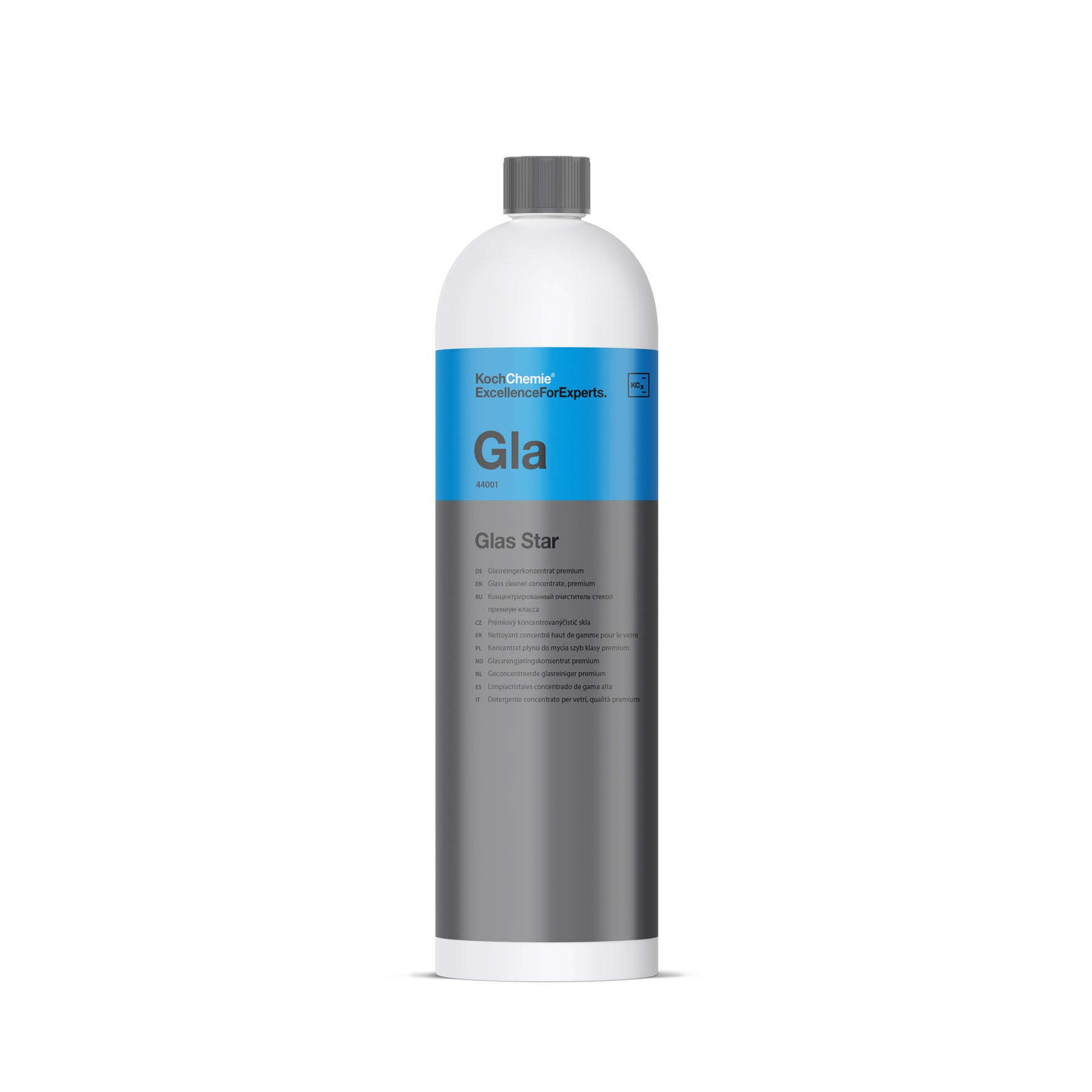 flacone da 1 L di Koch Chemie Glas-Star, pulitore vetri auto pH neutro con finitura anti-aloni