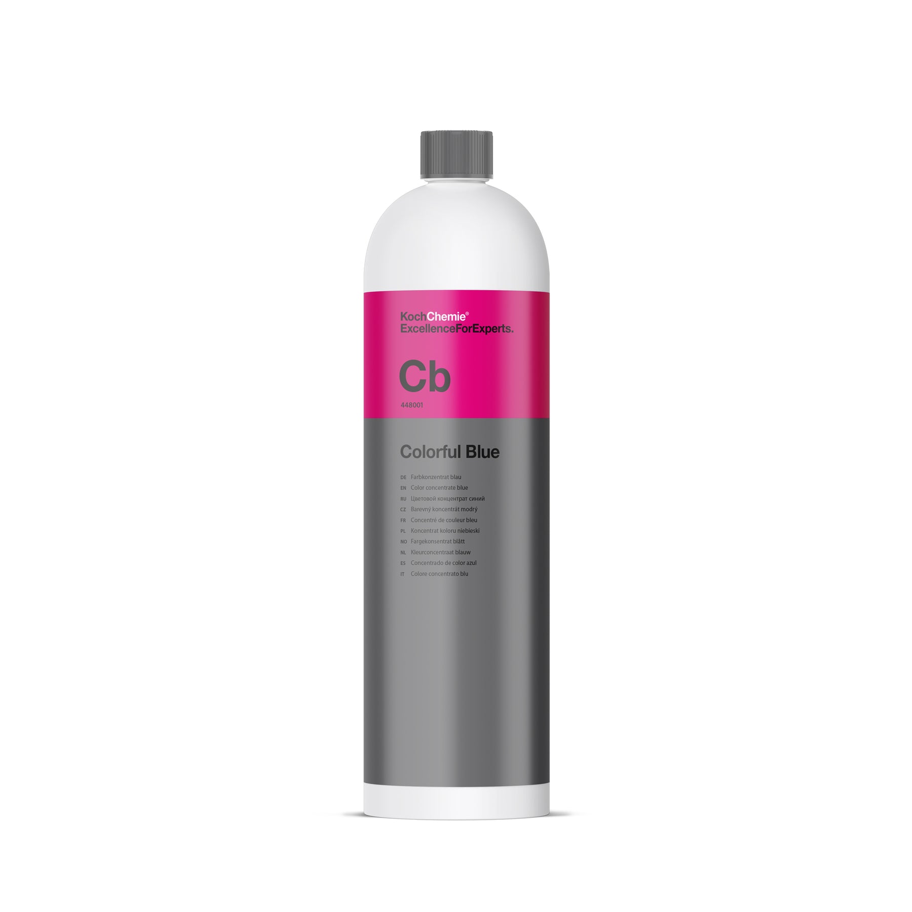 Bottiglia Koch Chemie Colorful Blue 1L, shampoo auto concentrato colorato con effetto schiuma blu